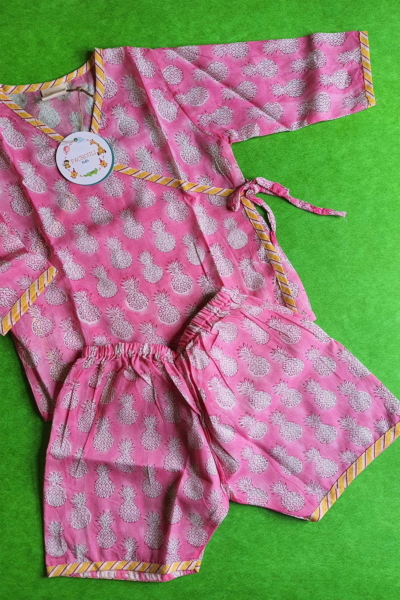 Pink Pineapple Angarakha Top with Shorts