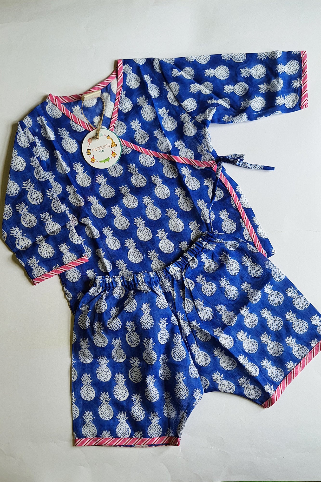 Blue Pineapple Angarakha Top With Shorts