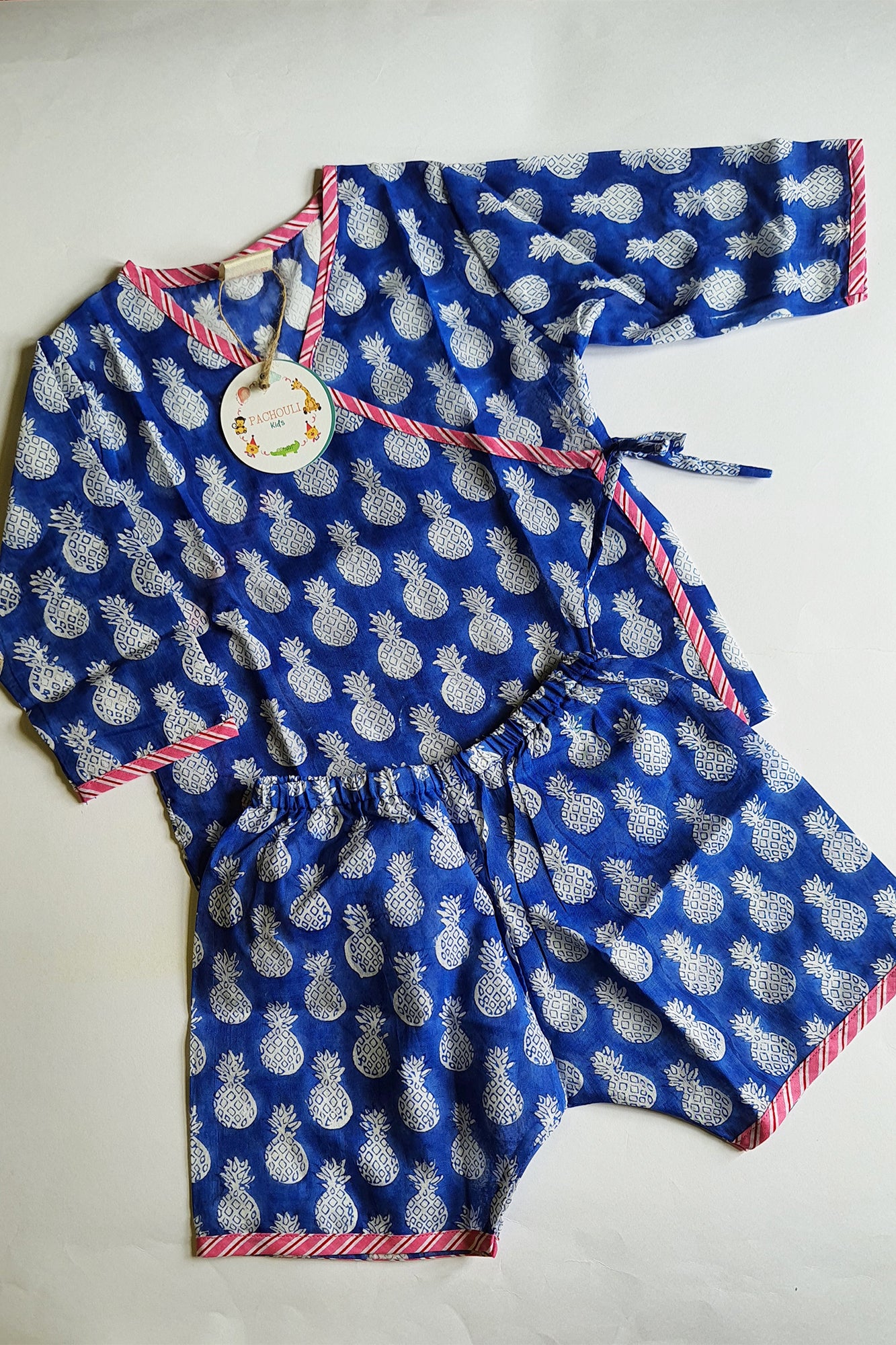 Blue Pineapple Angarakha Top With Shorts