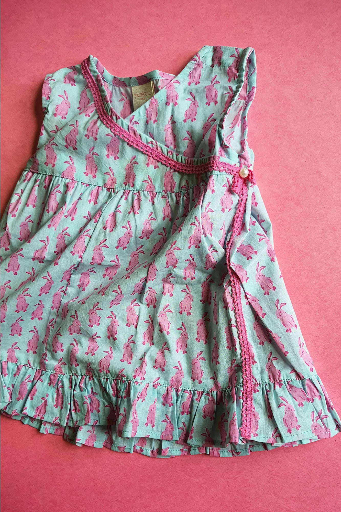 Pink Rabbit Angarakha Frock