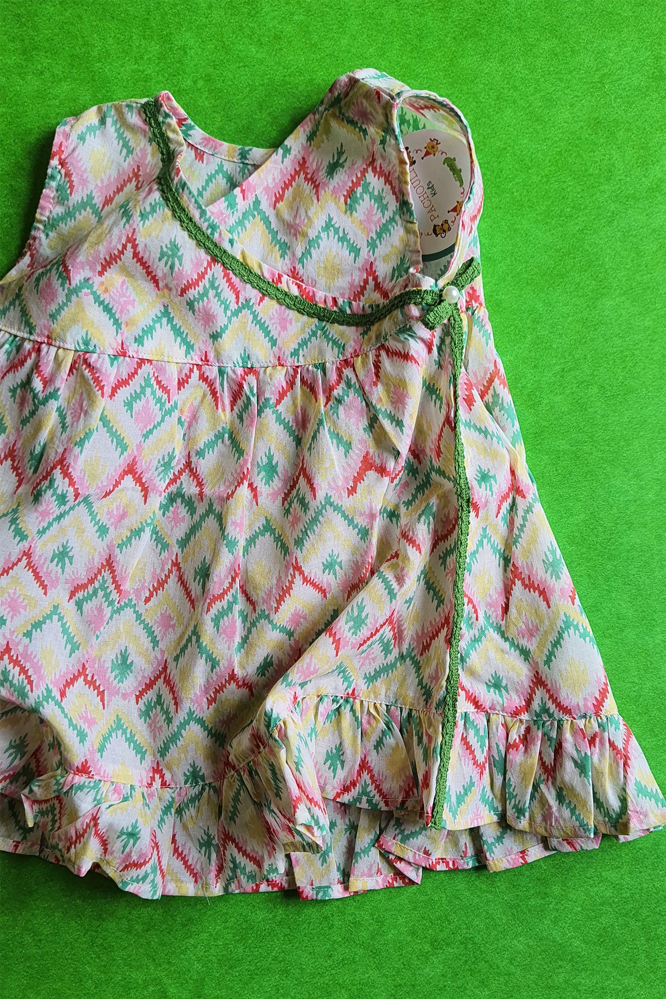 Ikkat Angarakha Frock