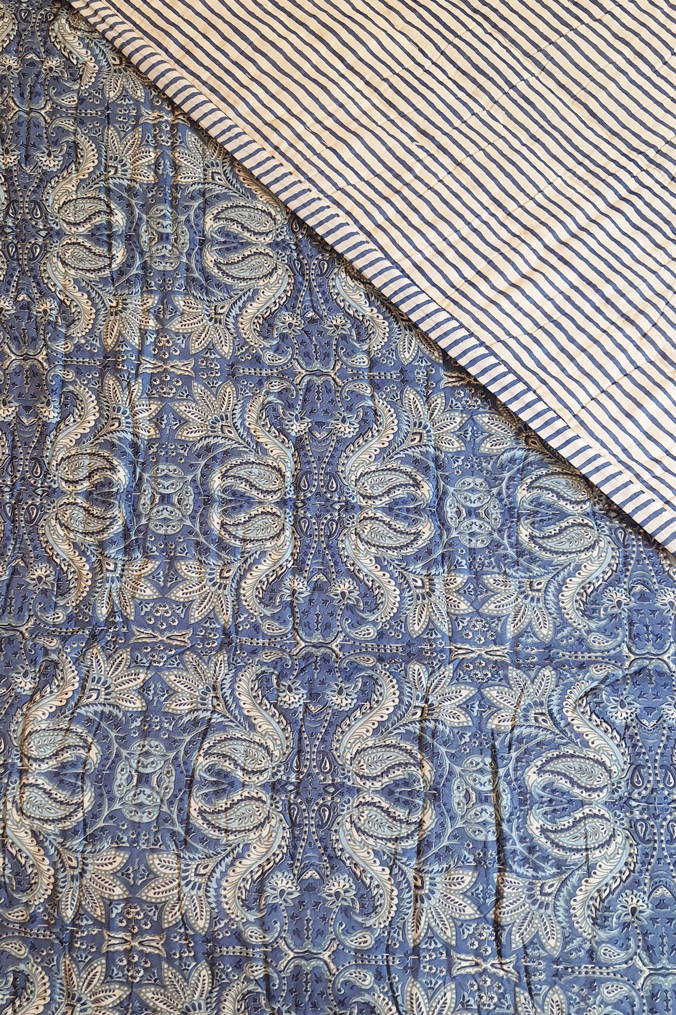 Blue Paisley Jaipuri Razai
