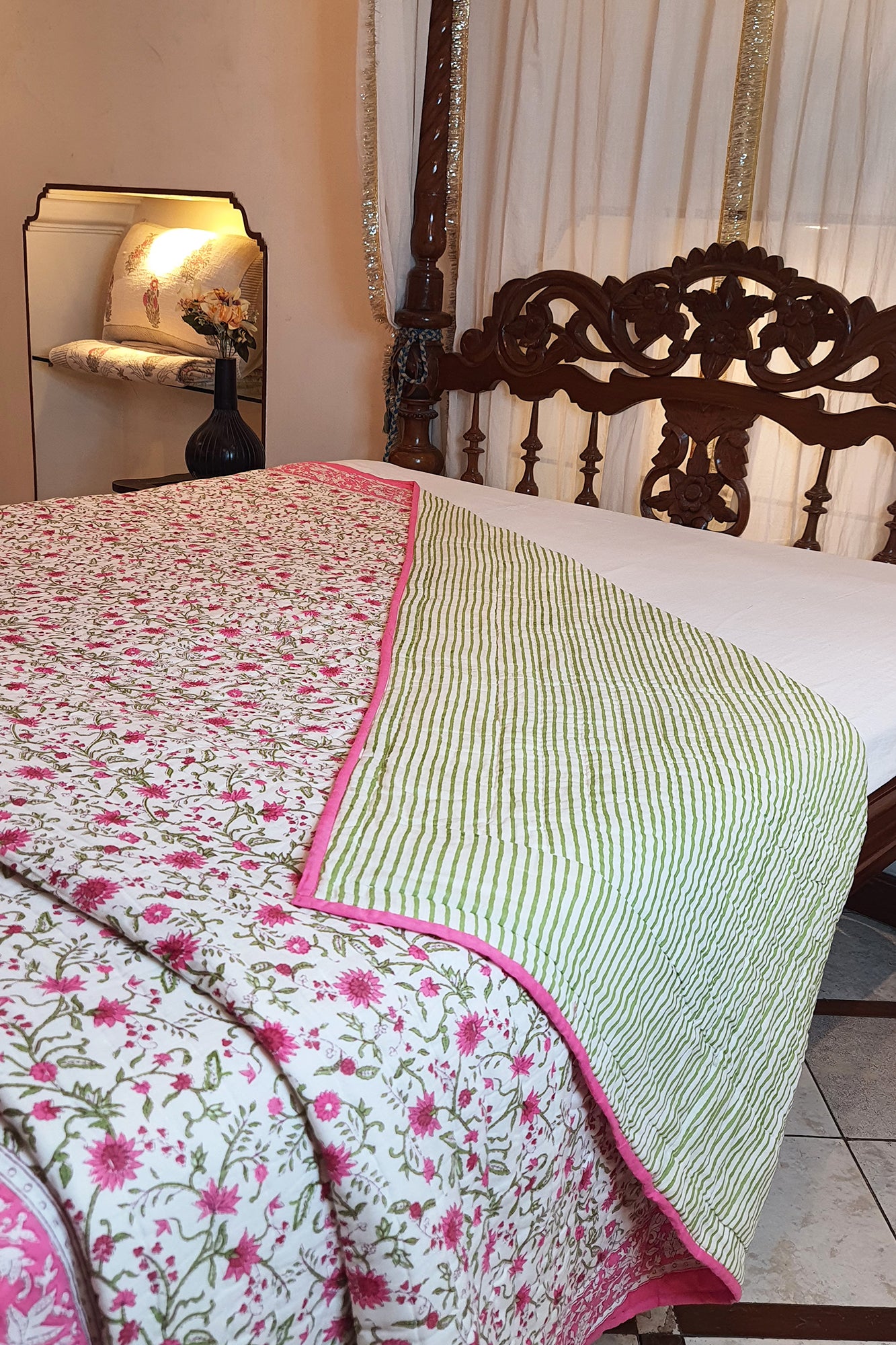 Pink Lilly Jaipuri Razai