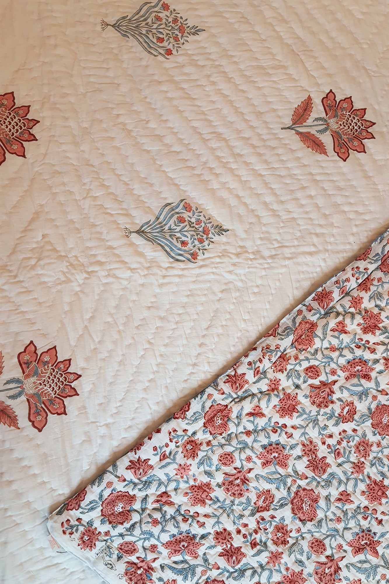 Poppy Peach Jaipuri Razai