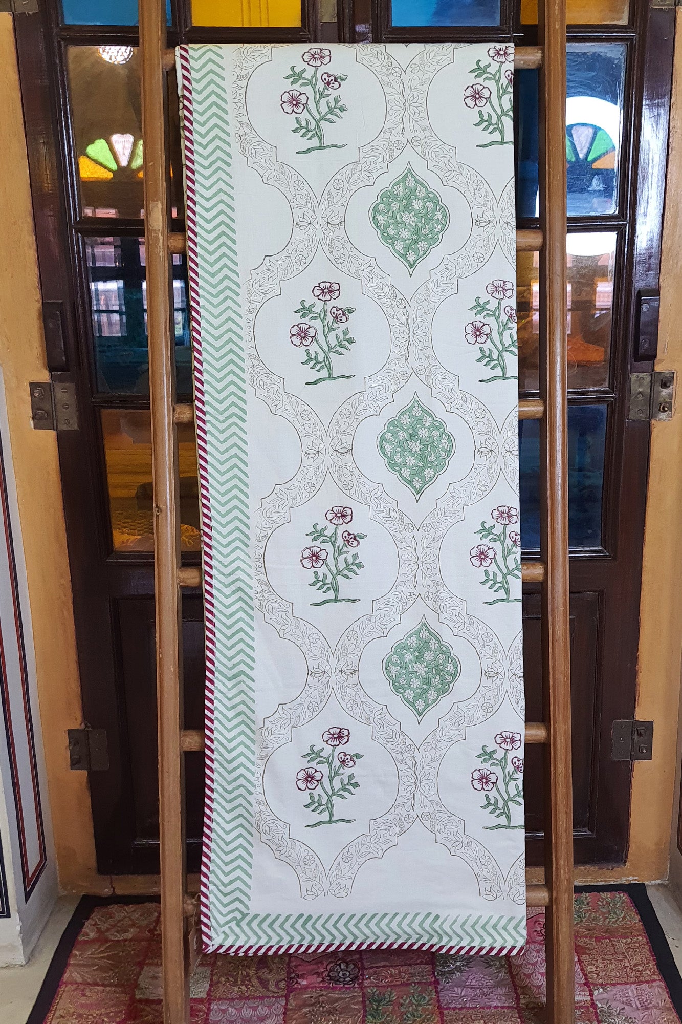 Mint Mosaic Floral Dohar