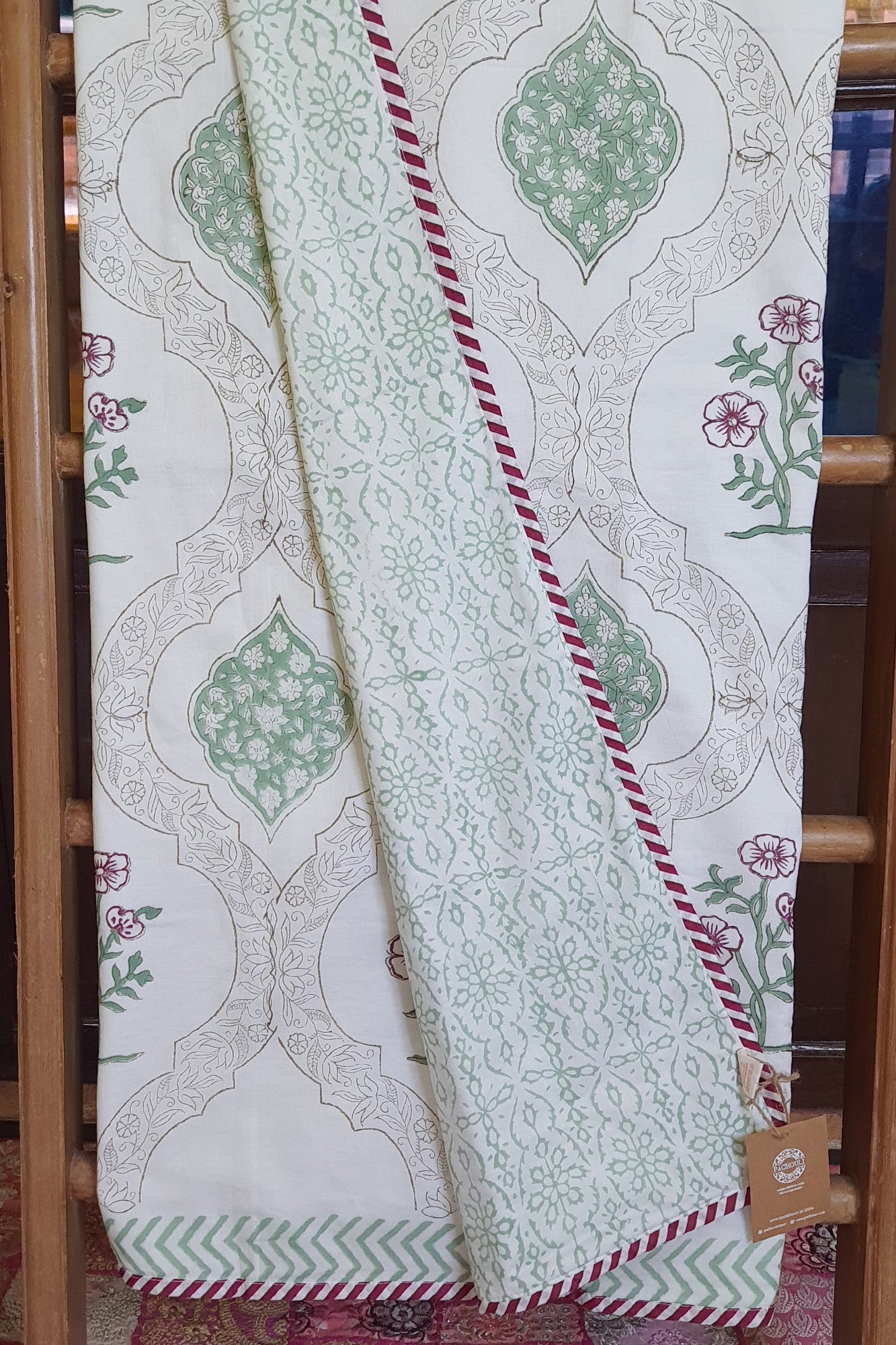 Mint Mosaic Floral Dohar