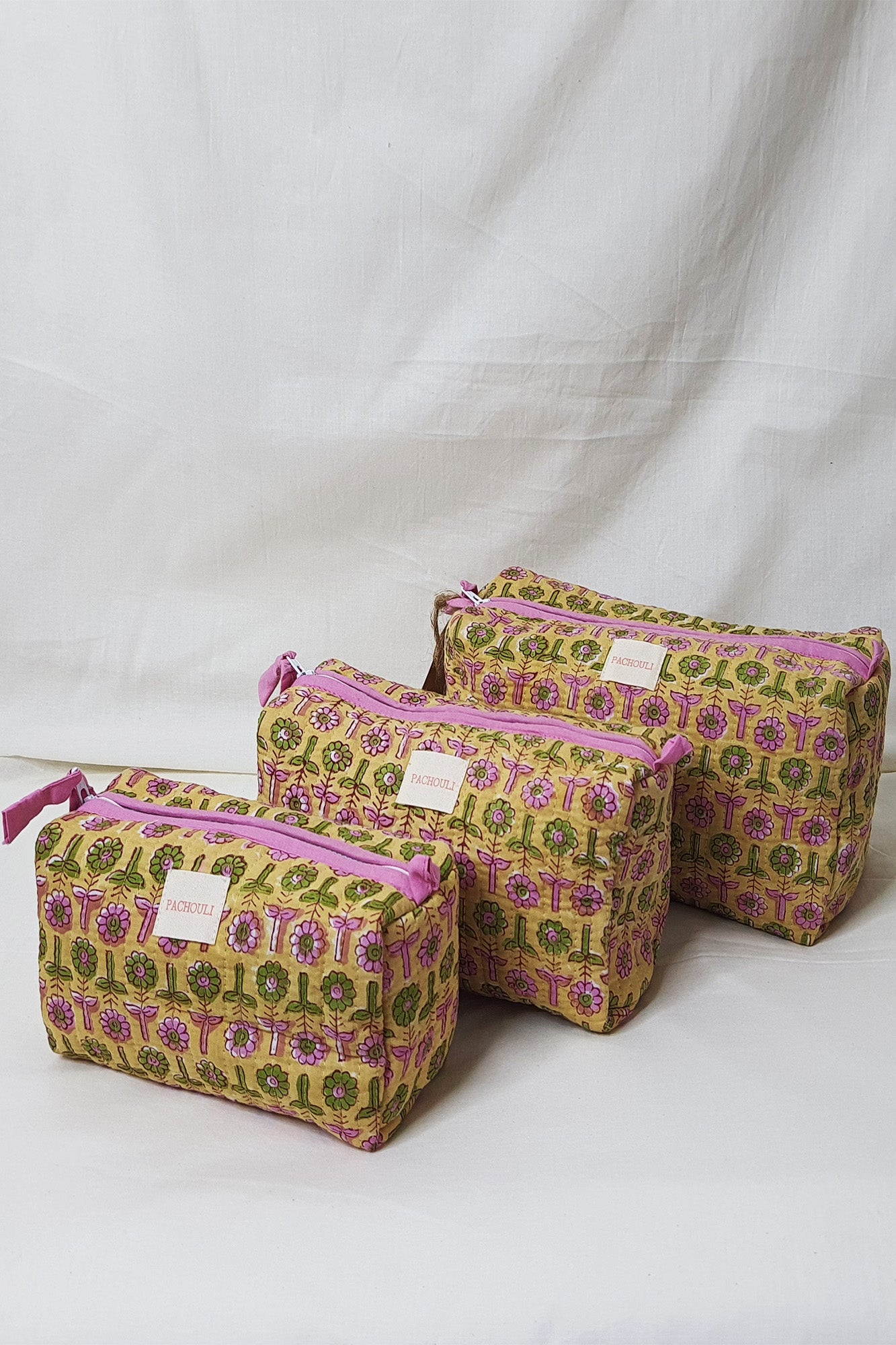 Sunshine Motifs Pouch Set of 3