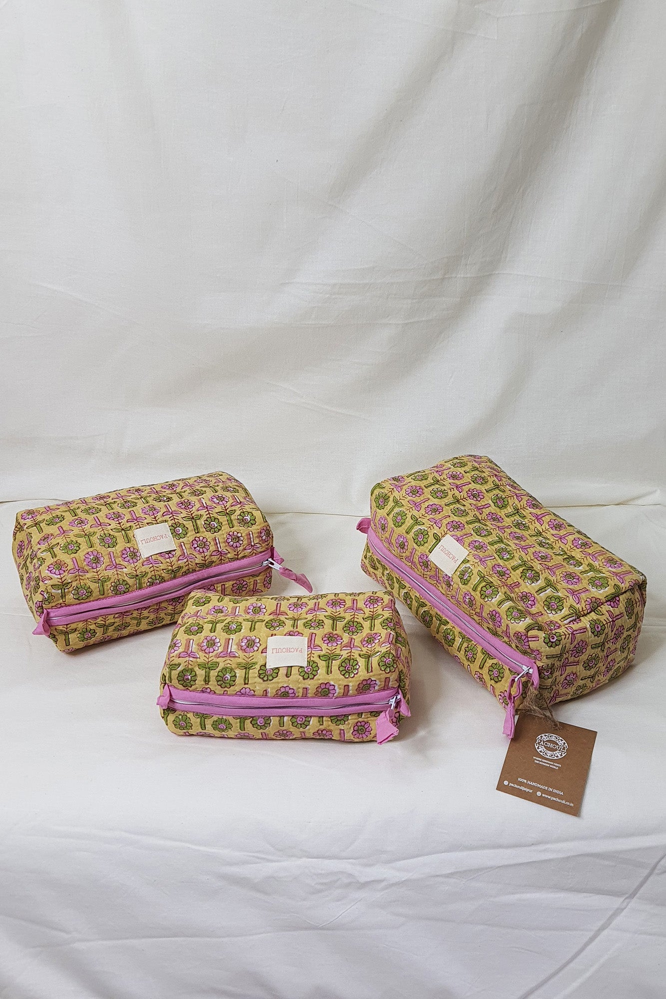 Sunshine Motifs Pouch Set of 3