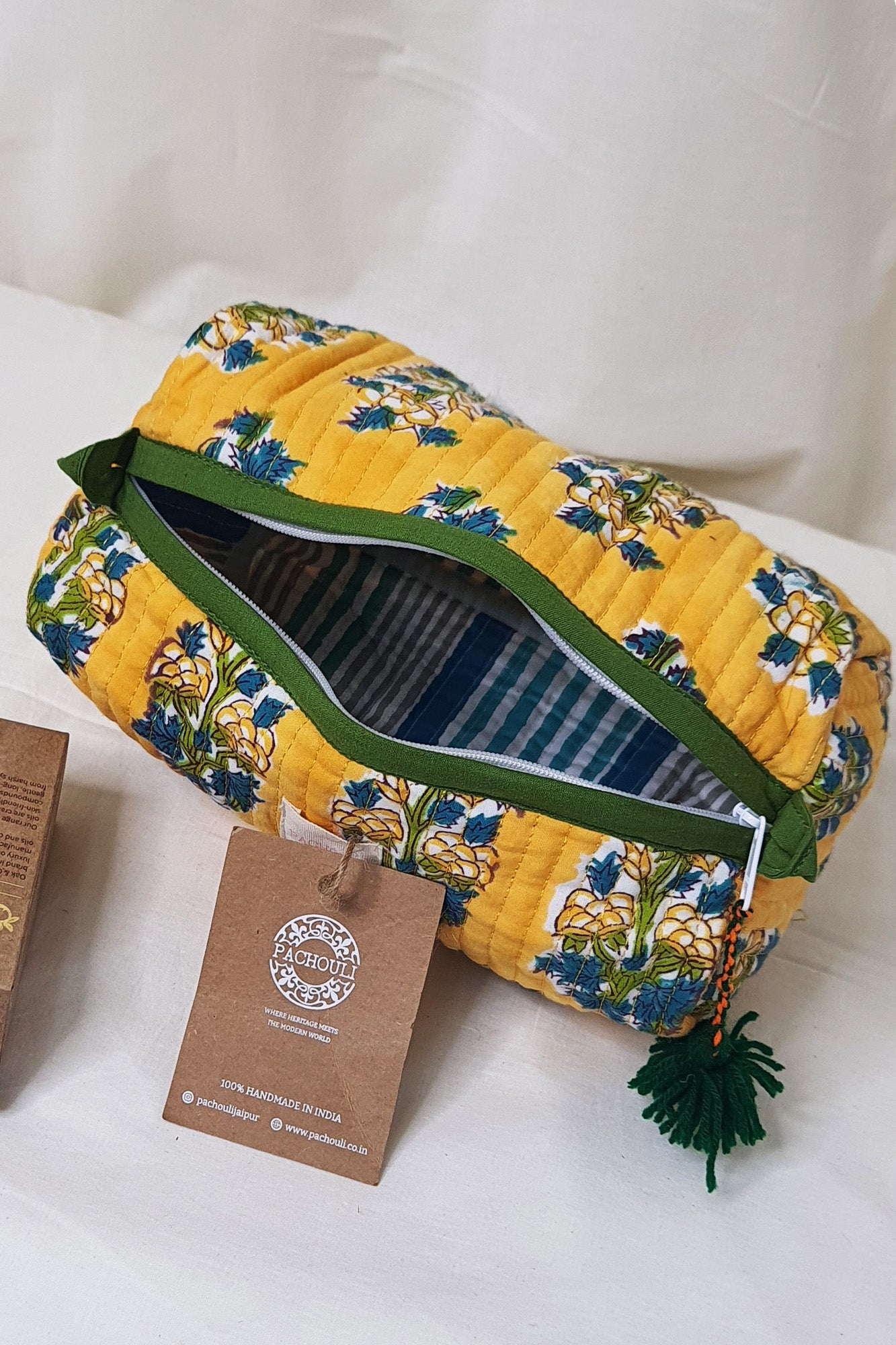 Mughal Yellow Pouch Set of 3