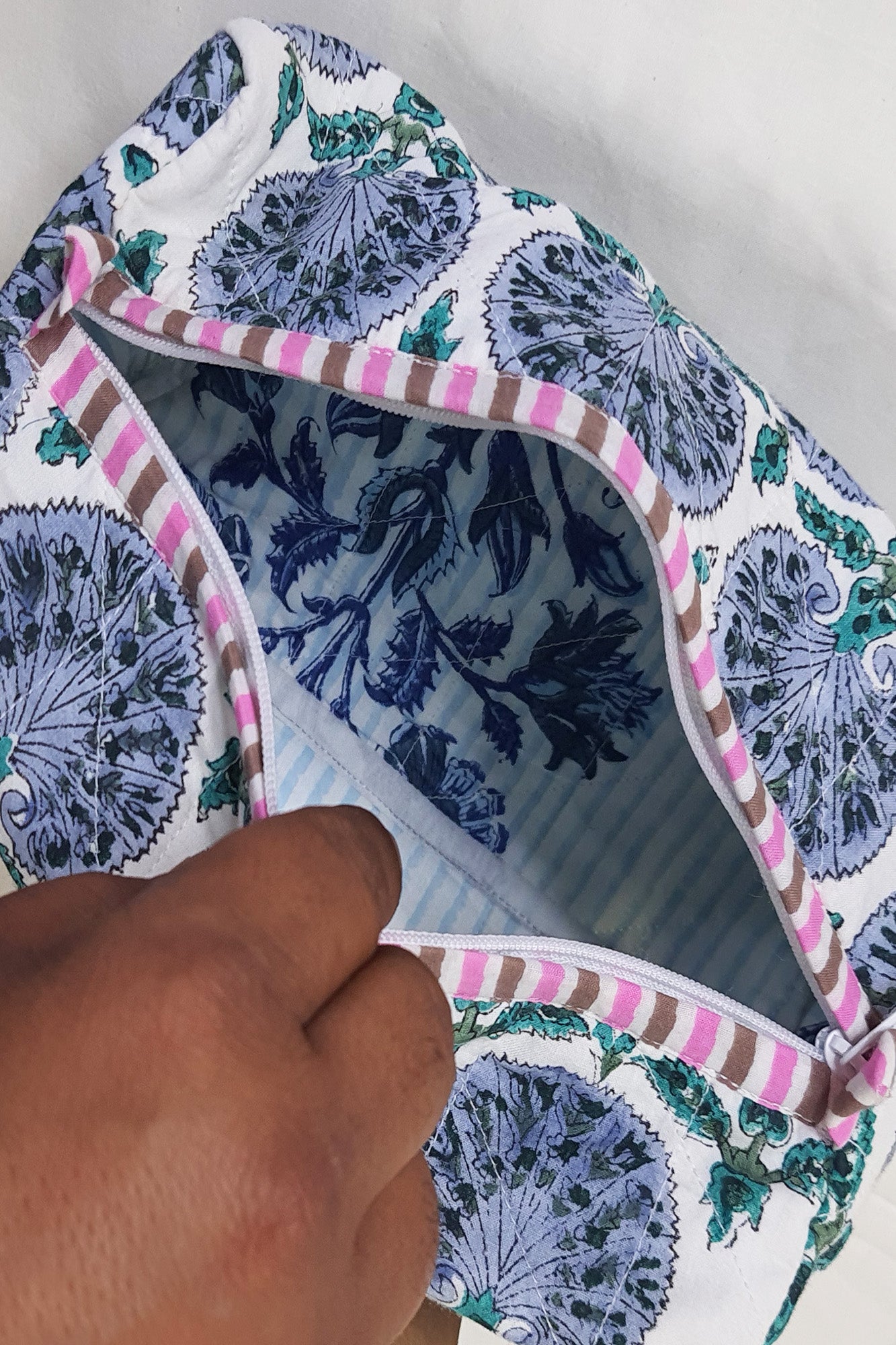 Blue Shrine Pouch Set of 3