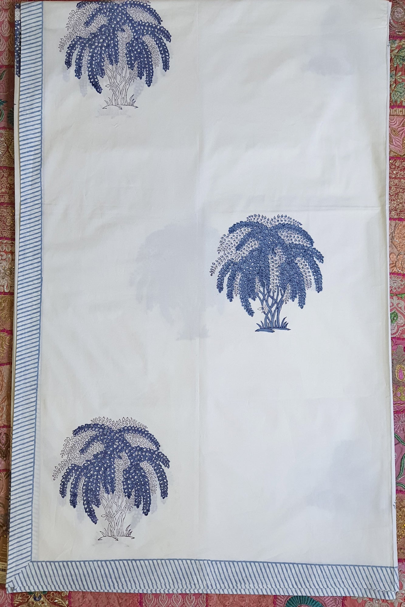 Blue Panther Bed Sheet With Pillow