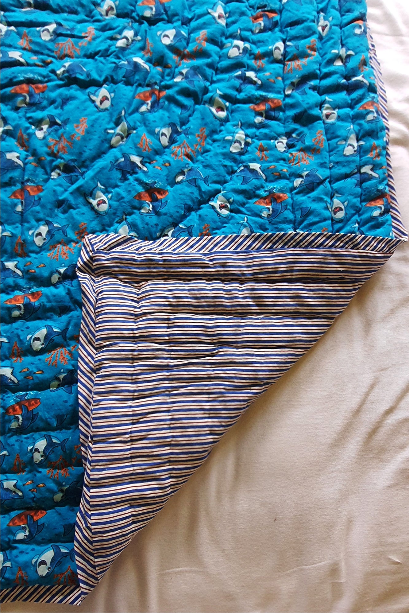 Dolphin Blue Infant Bed Set