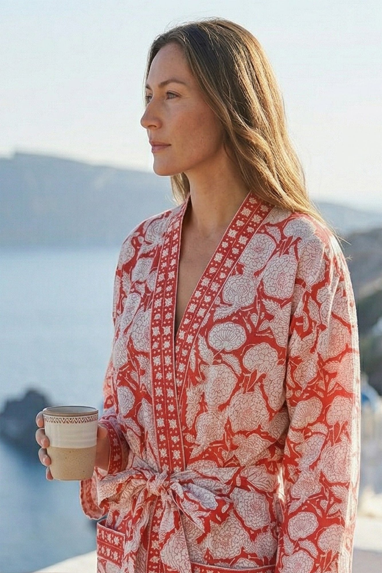 Red Marigold Kimono
