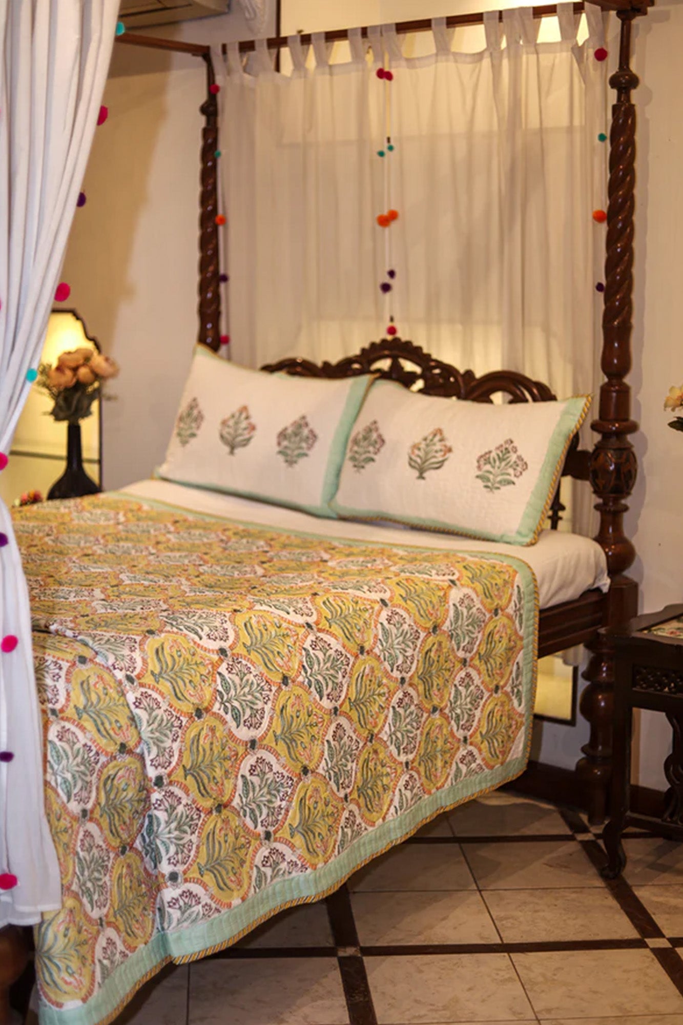 Tuberose Yellow Bedcover