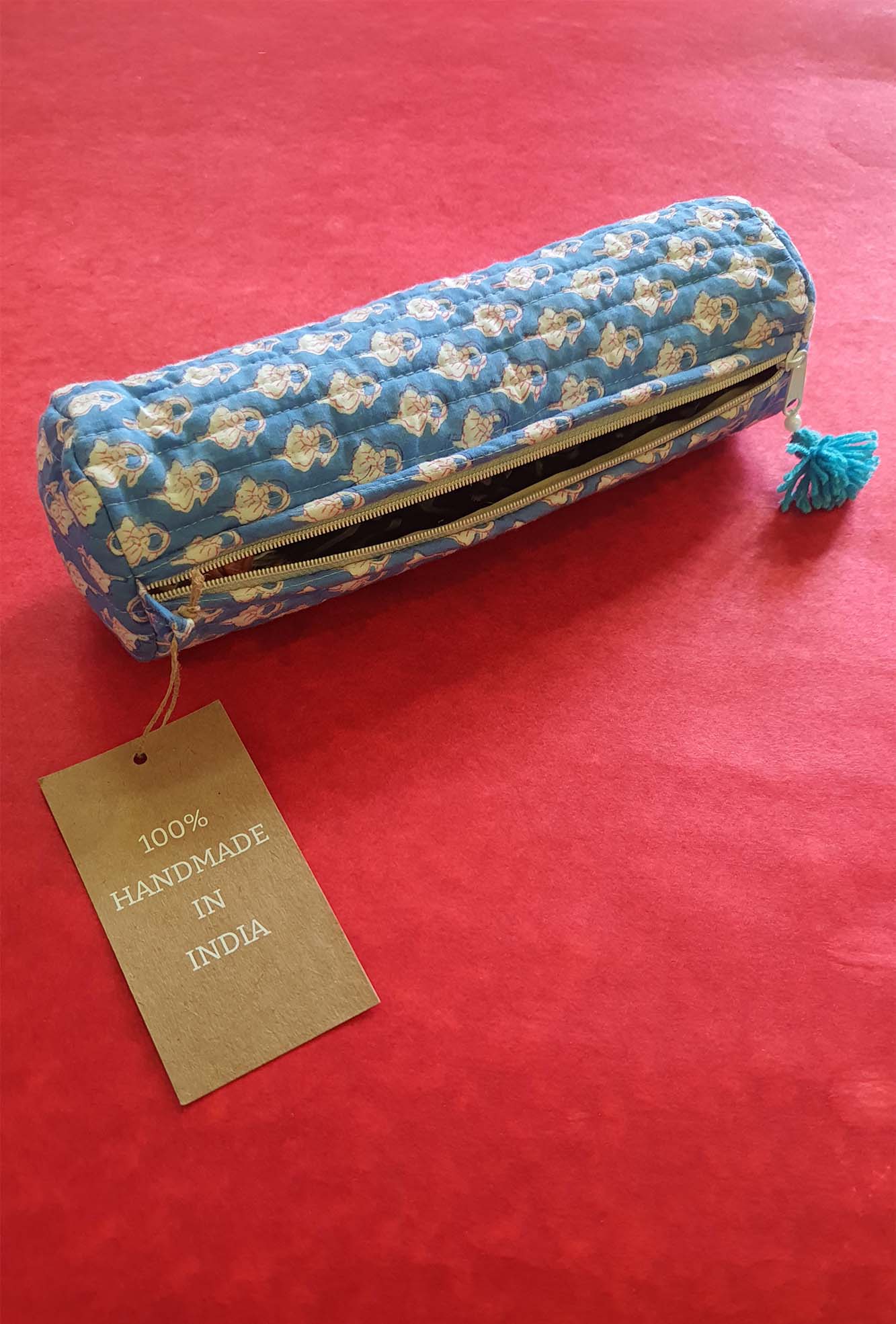 Pencil Pouch Blue Booti