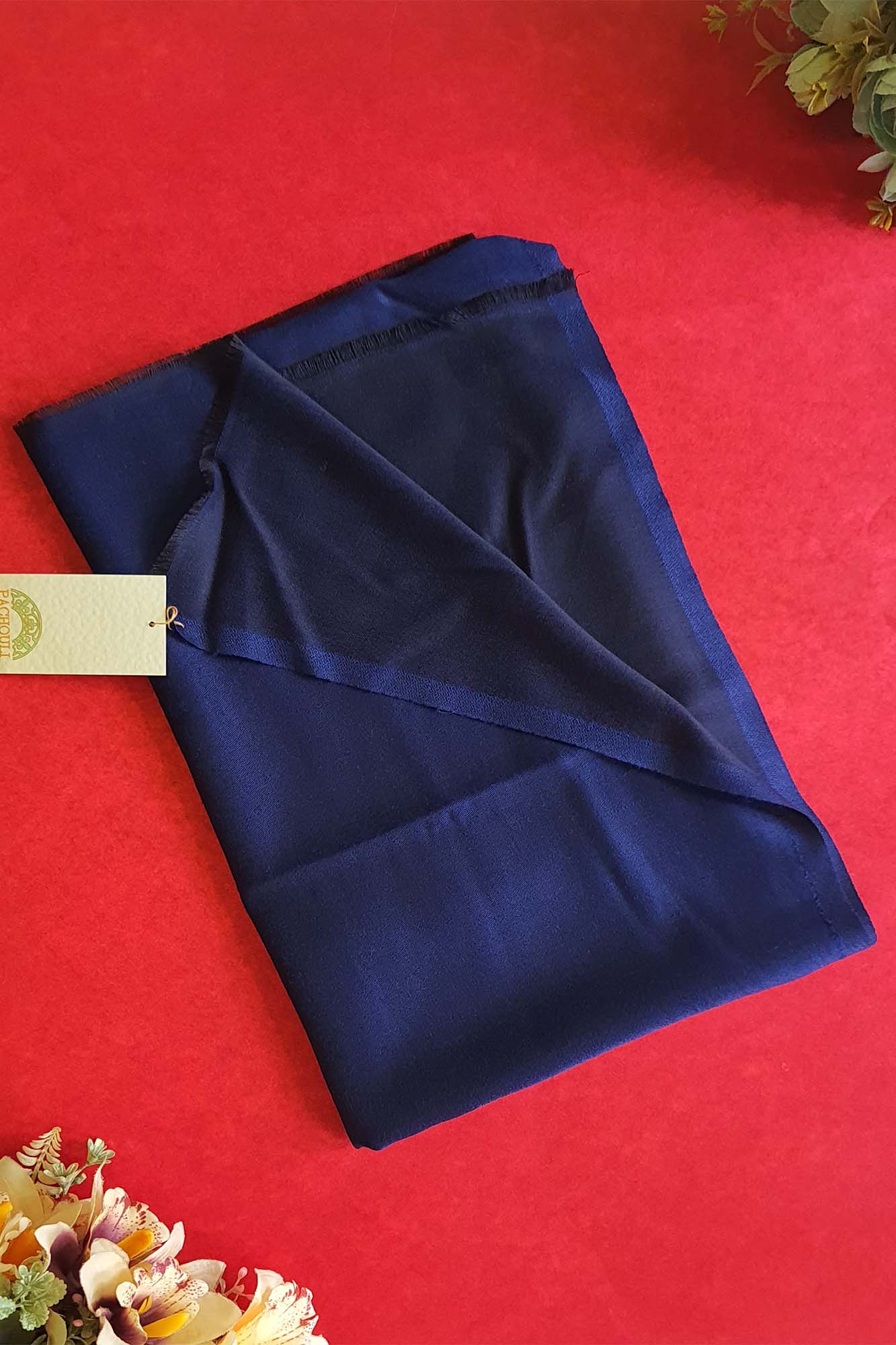 Women Stole Cotton Satin Blue