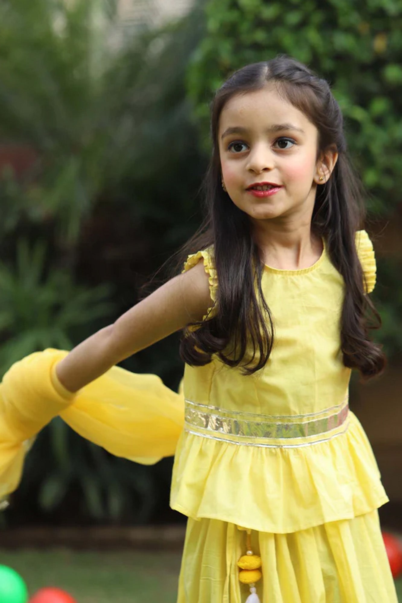 Girl Lehenga Set Daffodil Frill