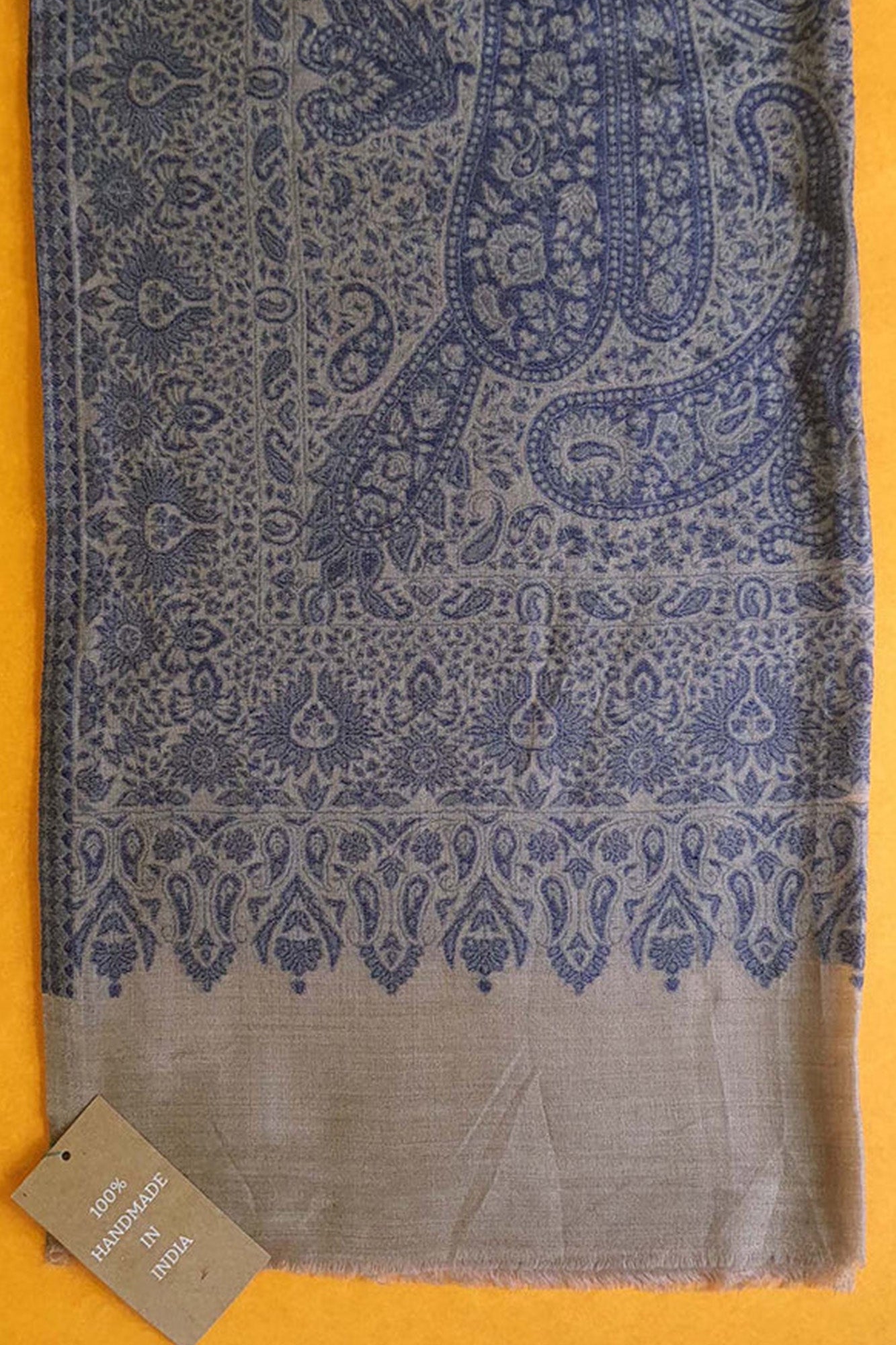 Pashmina Shawl Paisley Grey
