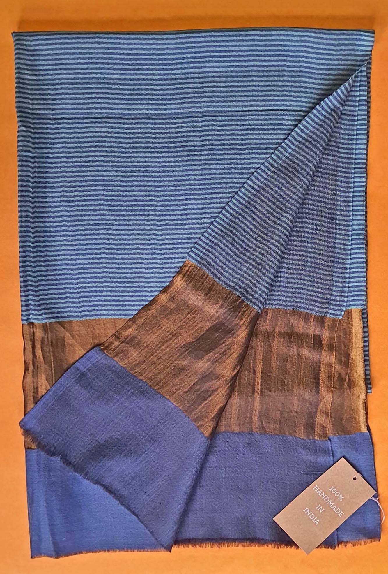 Pashmina Aqua Sripes