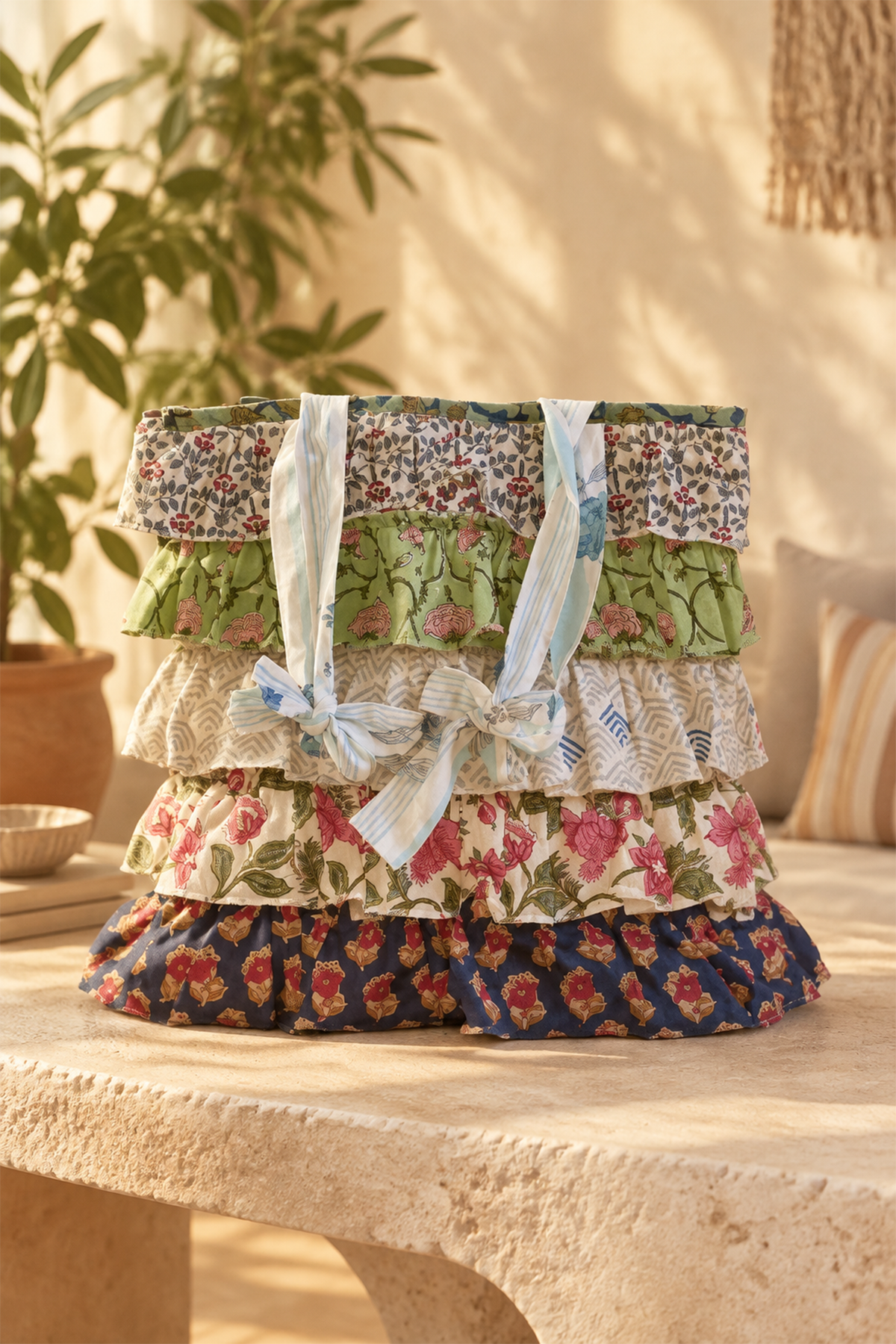 Multi Frill Tote Bag