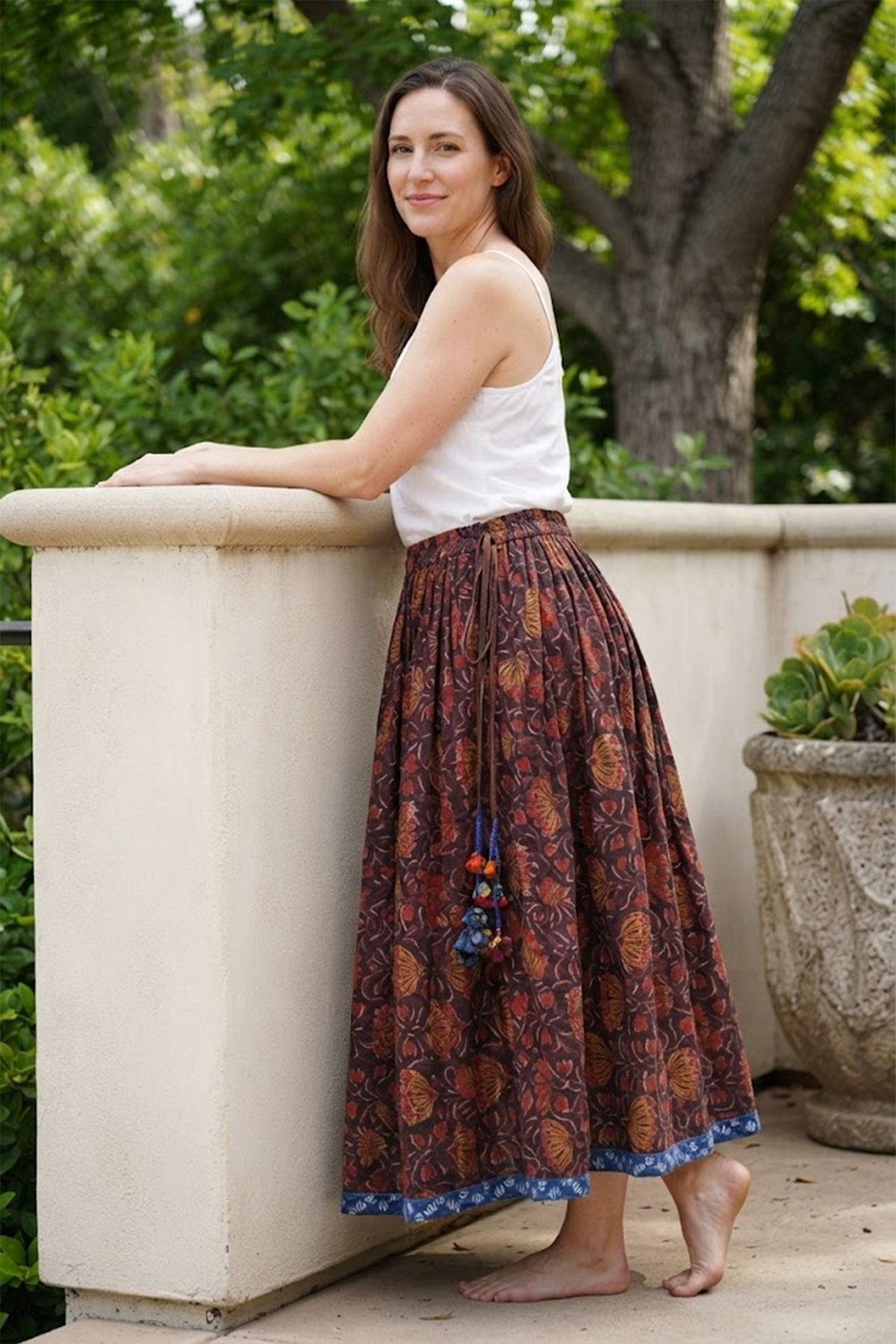 Seher Tarang Kalamkari Skirt