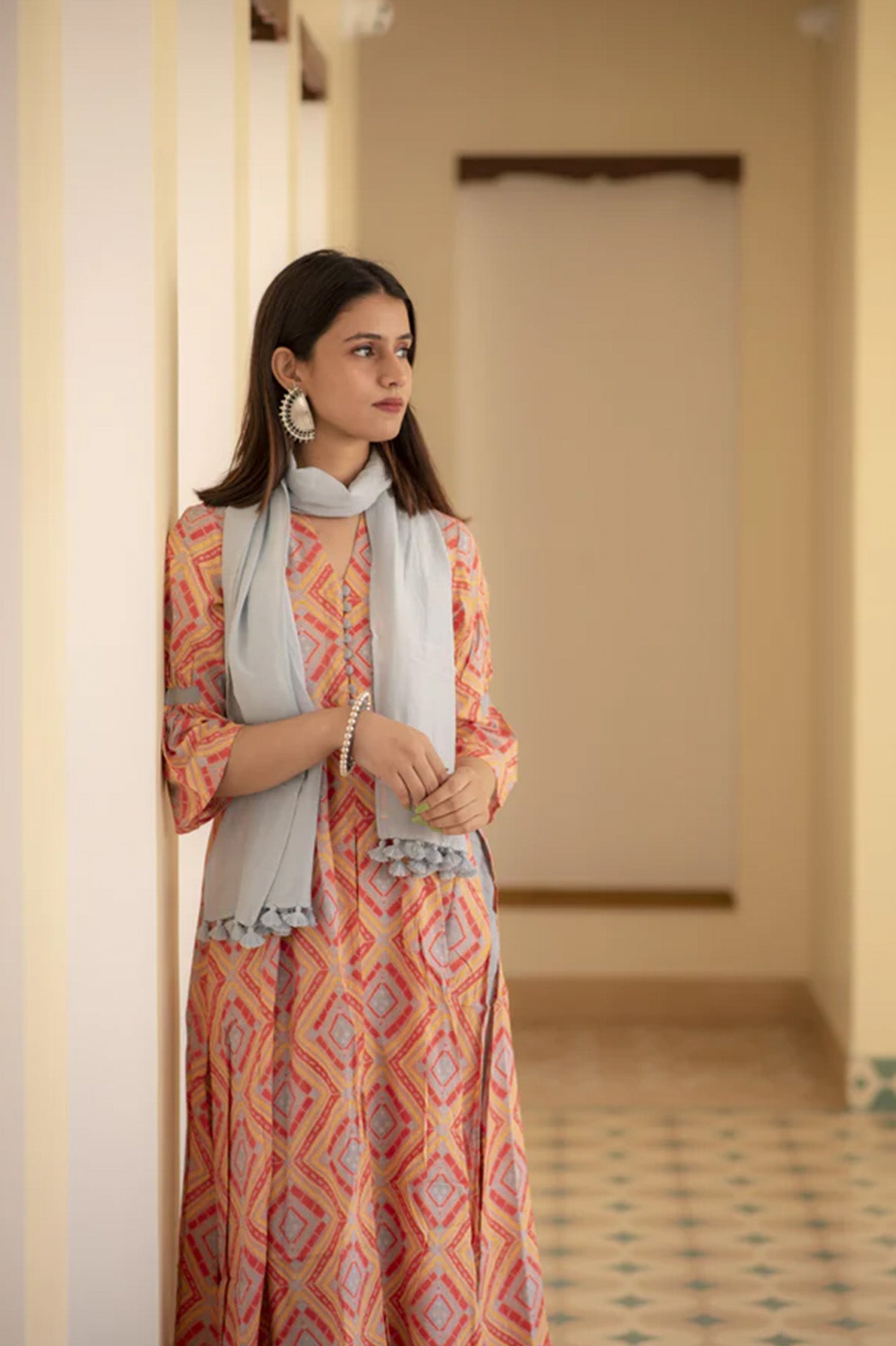 Sadabahar Geometric Kurta