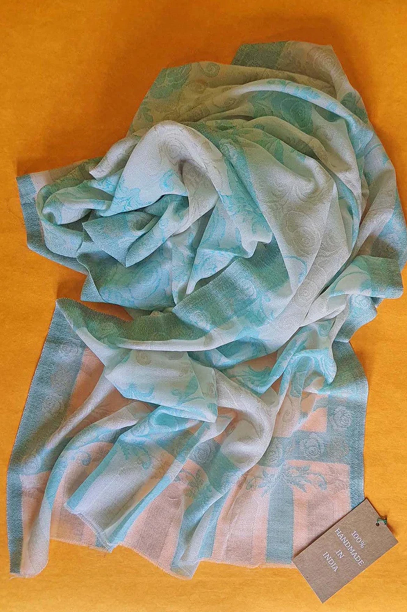 Pashmina Aqua Floral