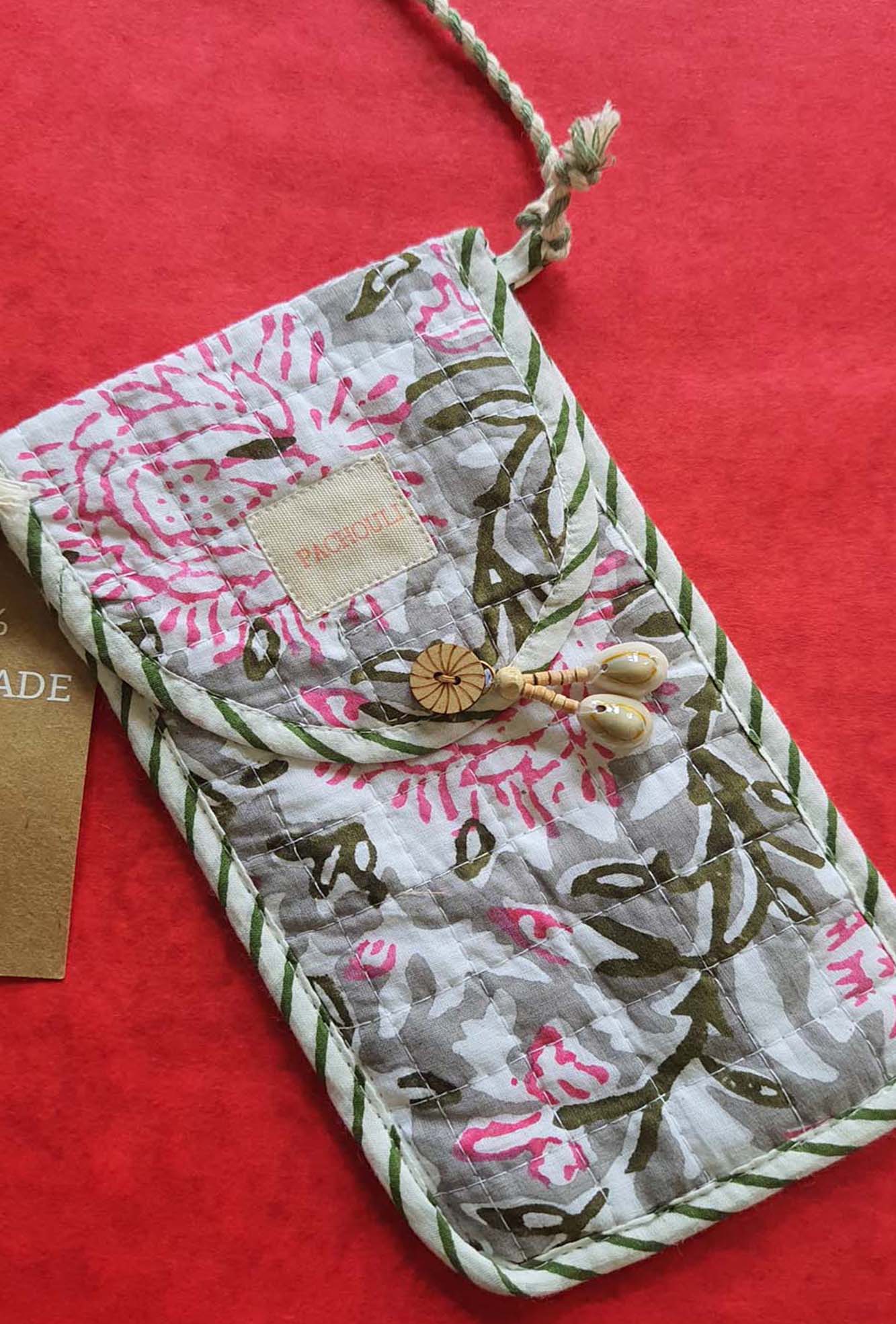 Bag Mobile Grey Floral