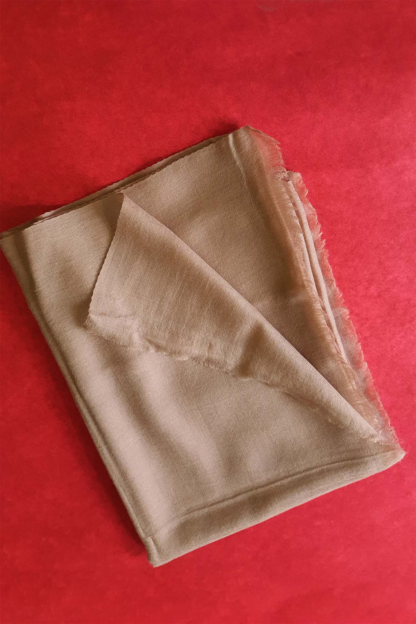 Women Pashmina Stole Plain Smoky Peach