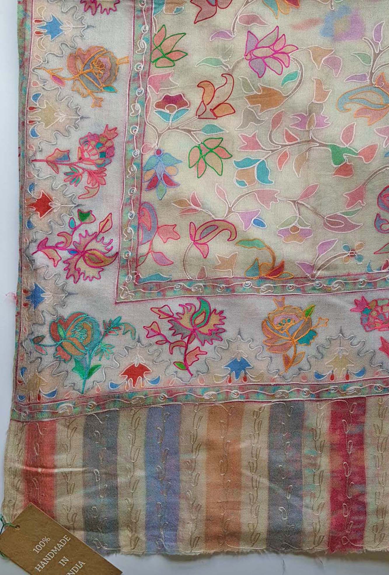 Pashmina Embroidered Tulip