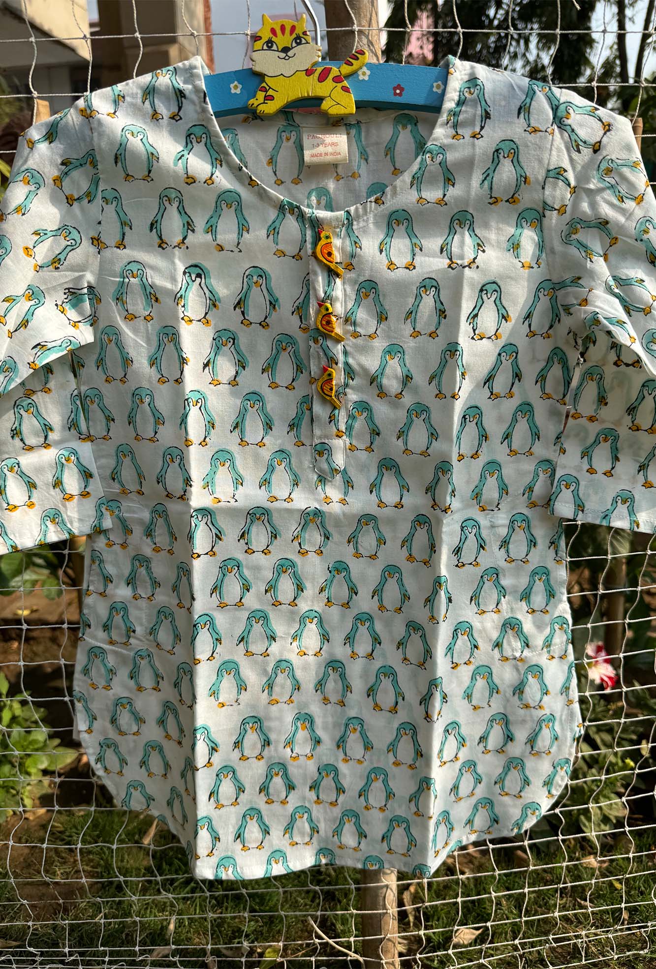 Kurta Girl Penguin Green