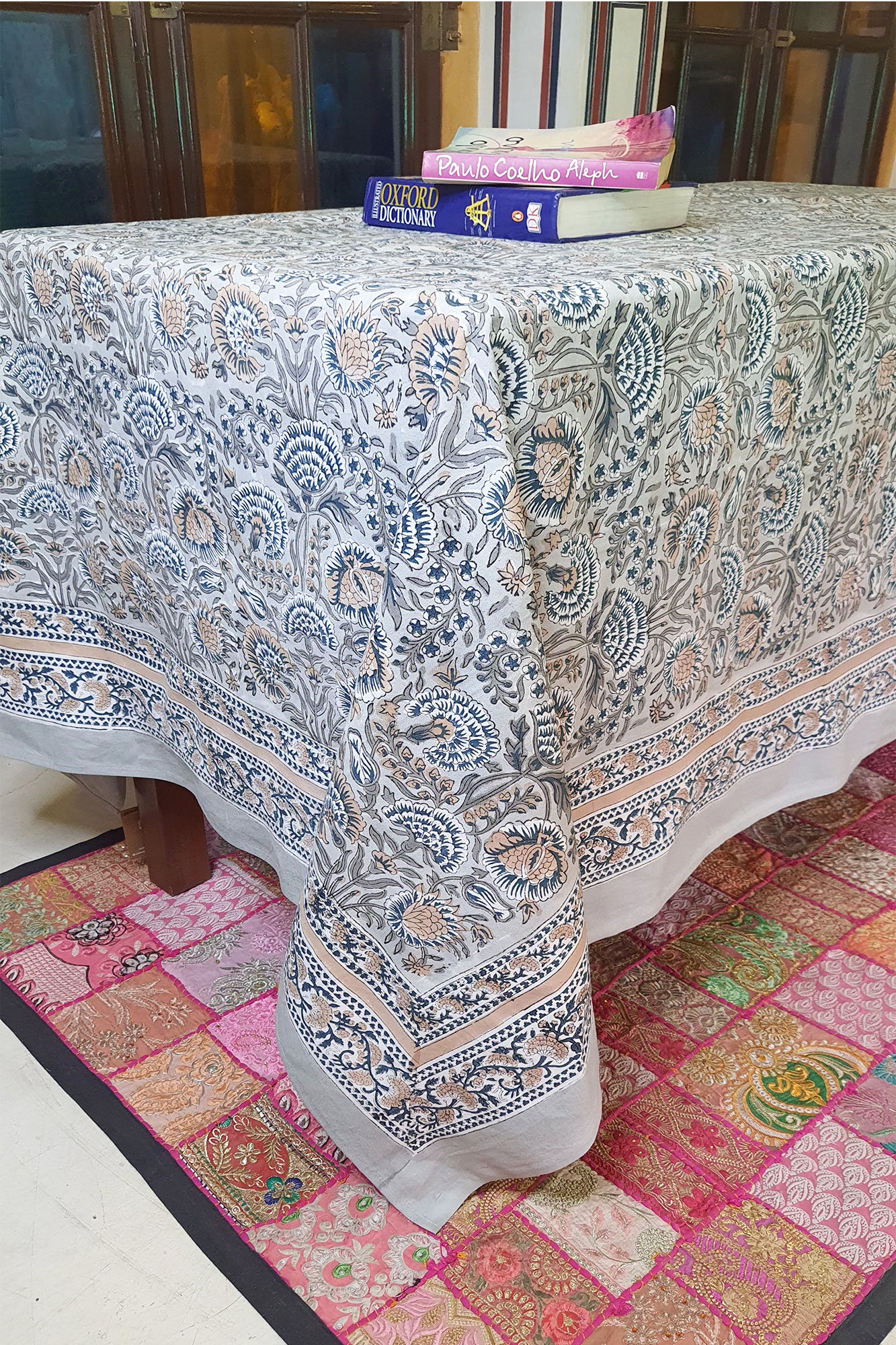 Grey Marigold Table Cover