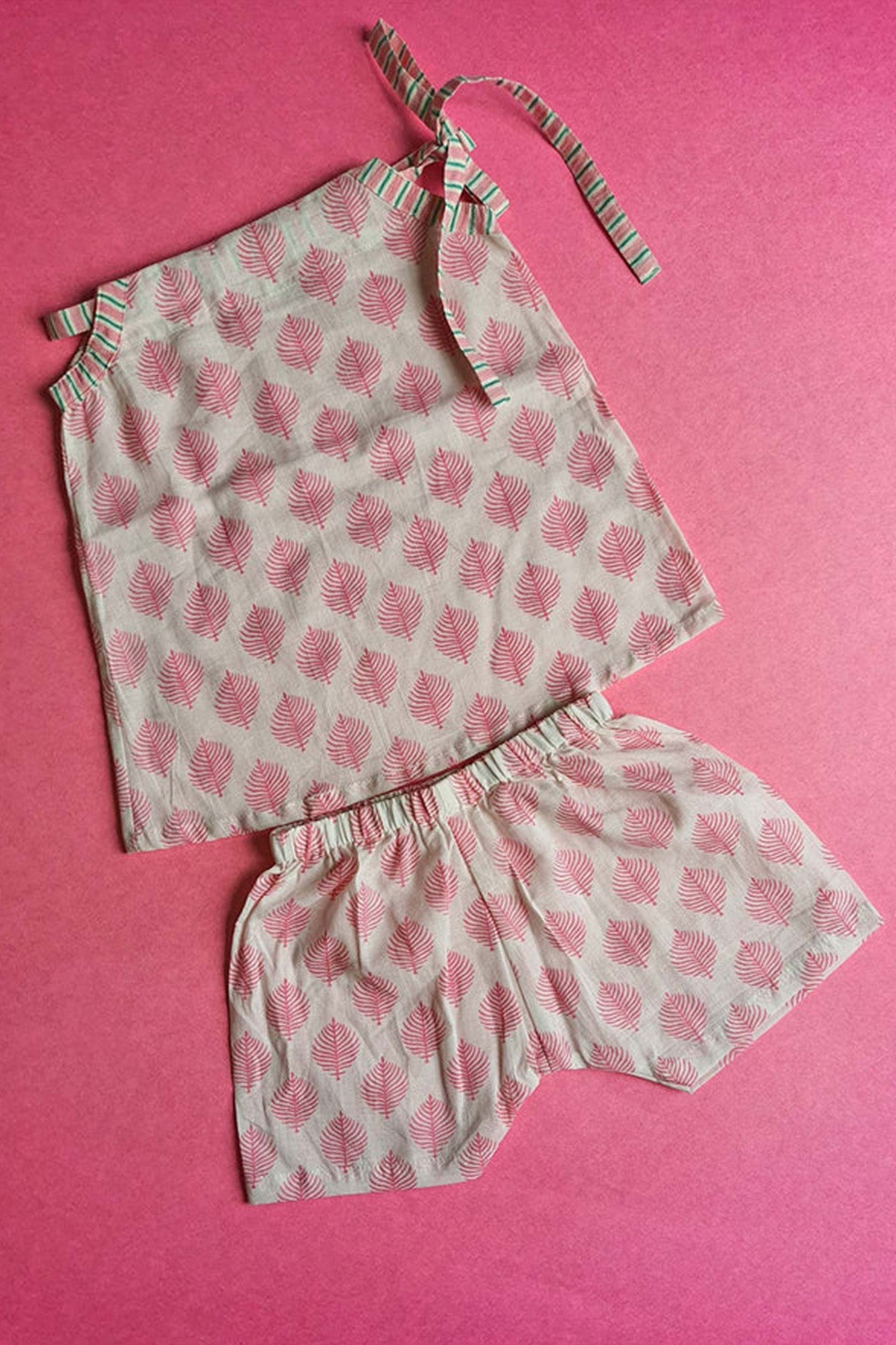 Blush Fir Dori Top With Shorts