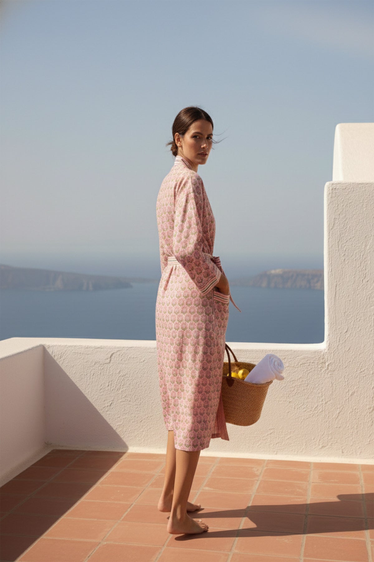 Pink Cypress Bloom Bathrobe