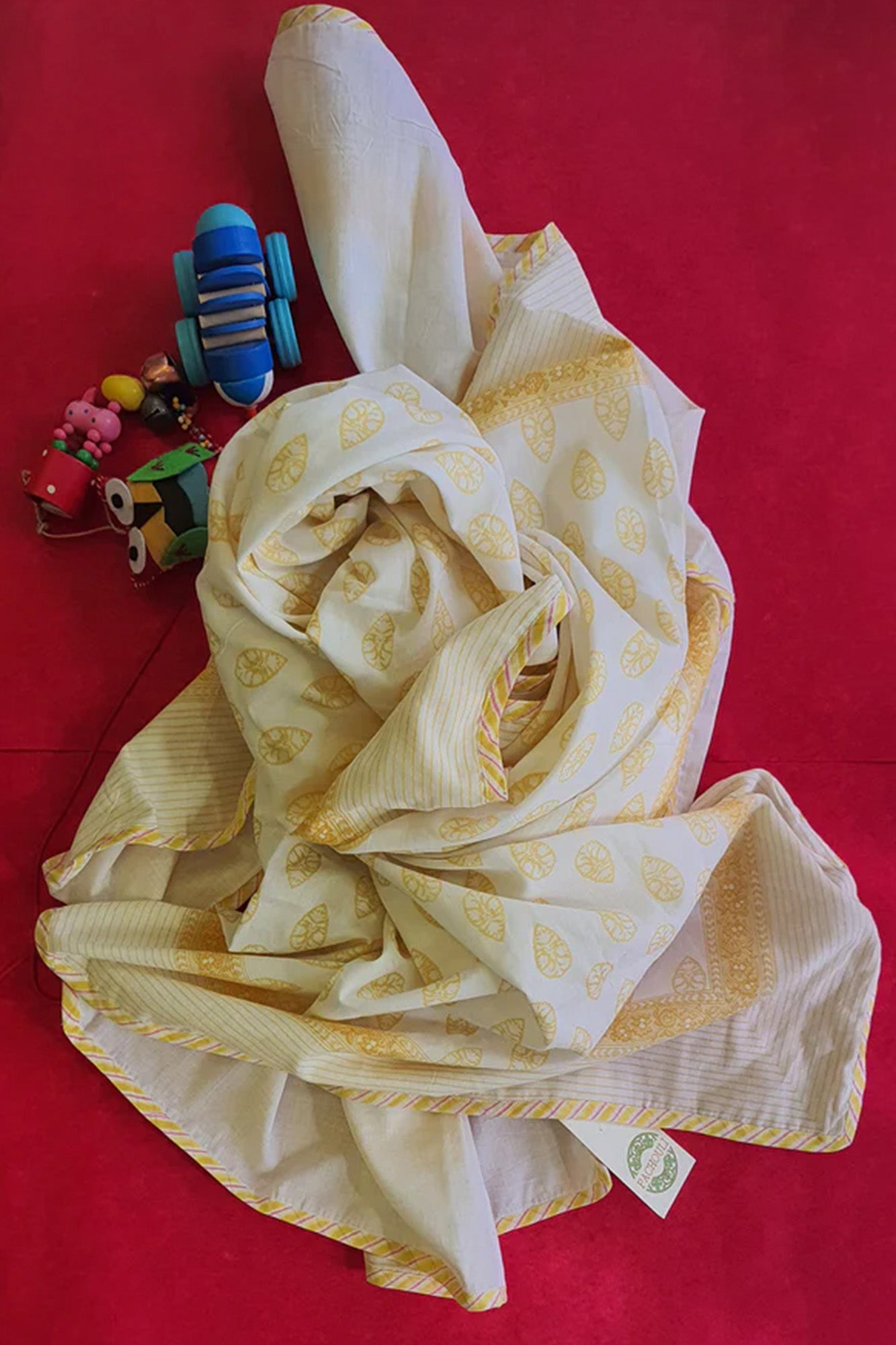 Baby Dohar - Block Buti Yellow