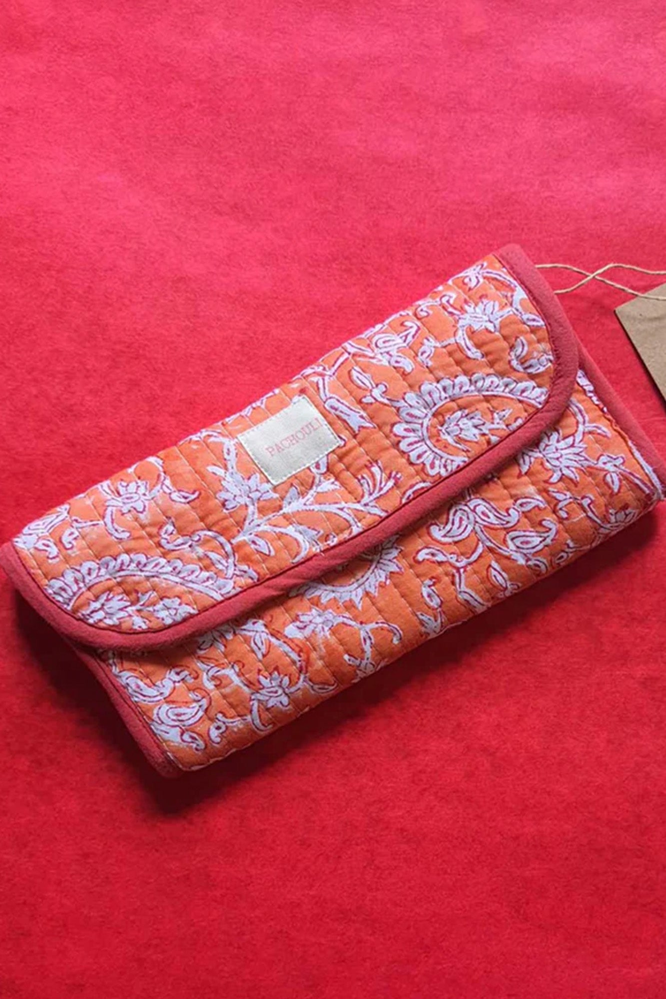 Clutch Bag Orange Floral