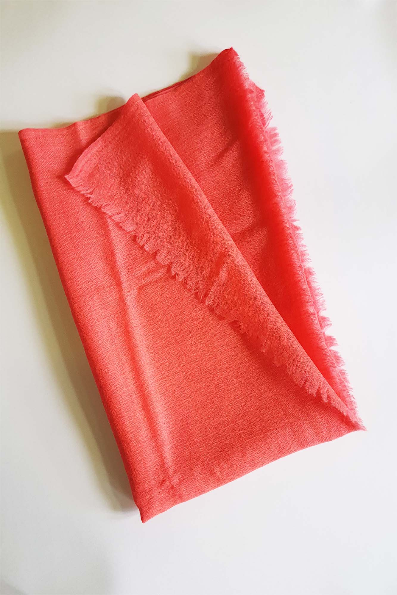 Women Pashmina Stole Plain Peach