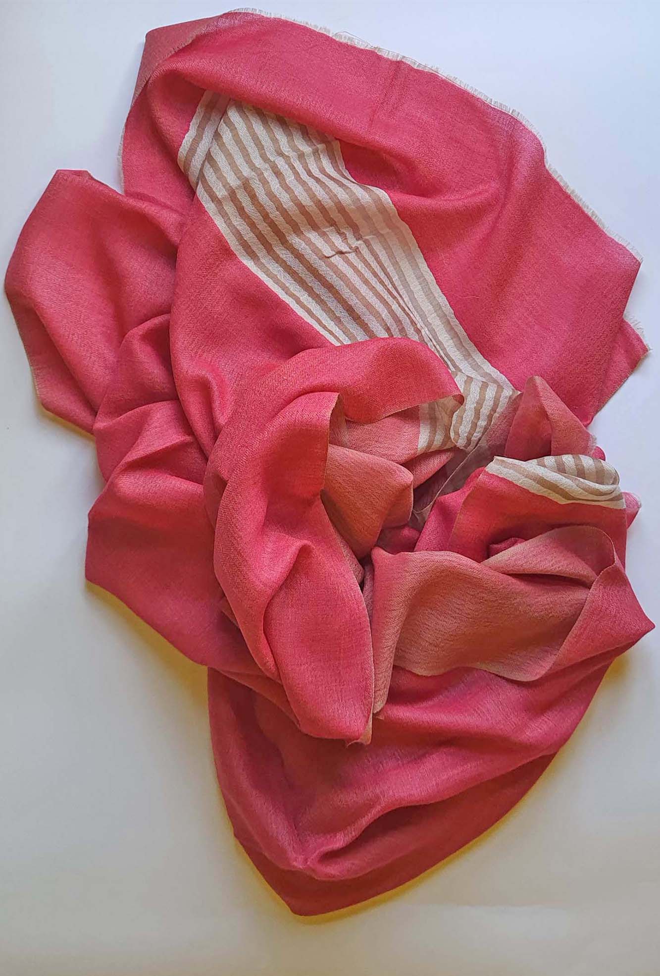 Pashmina Peach Striped
