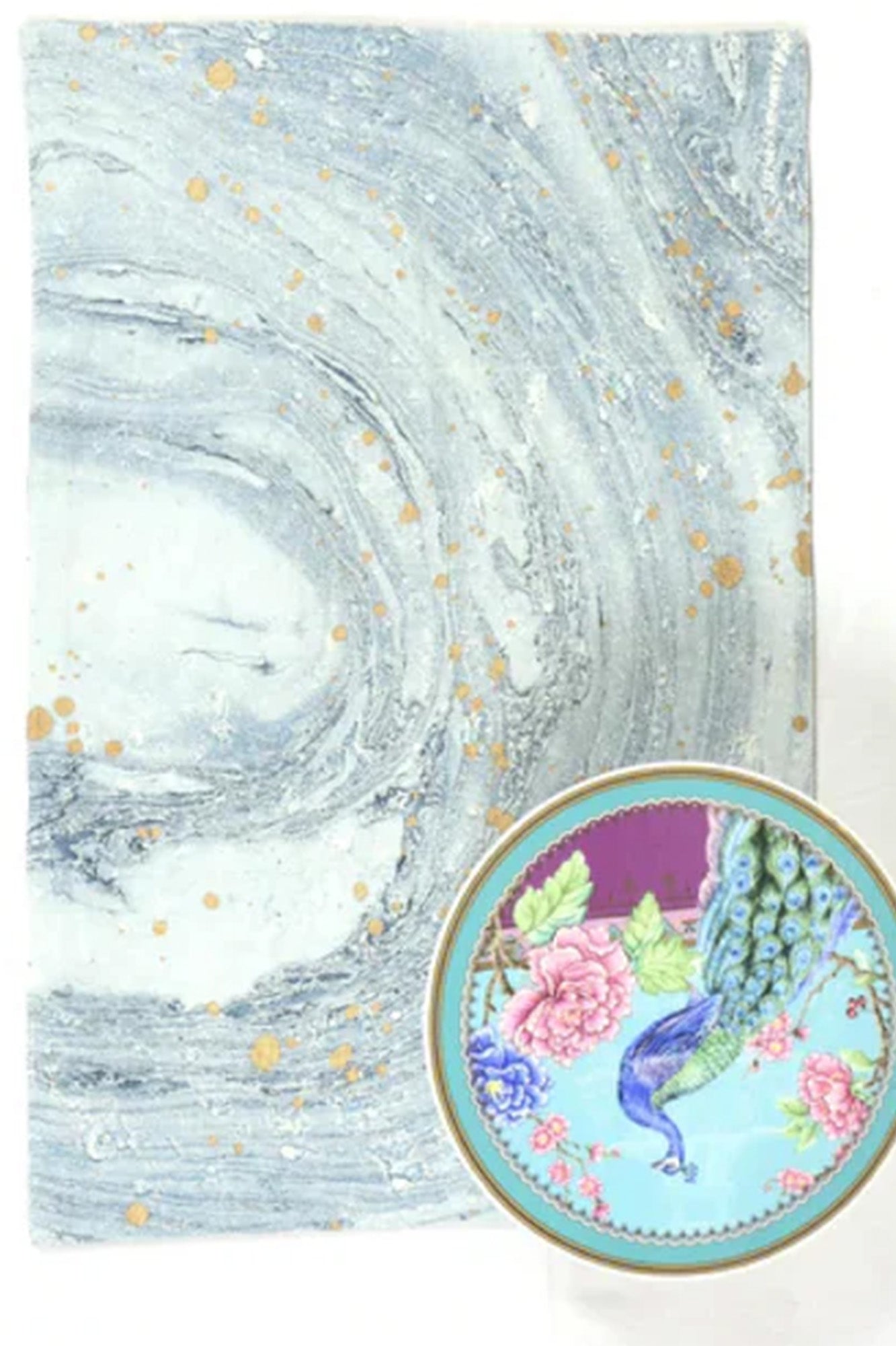 Place Mat & Napkin Set of 6 Marble Blue
