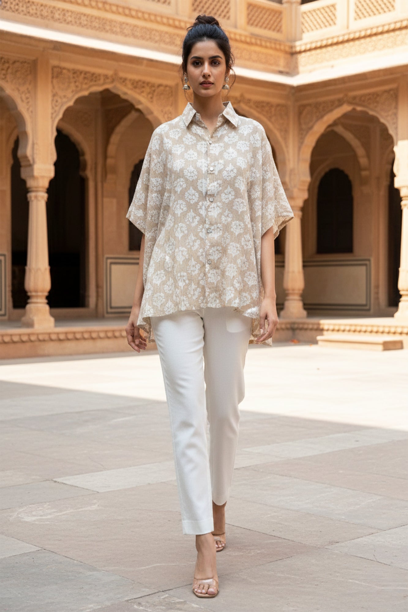 Kashish Brown Square Shirt