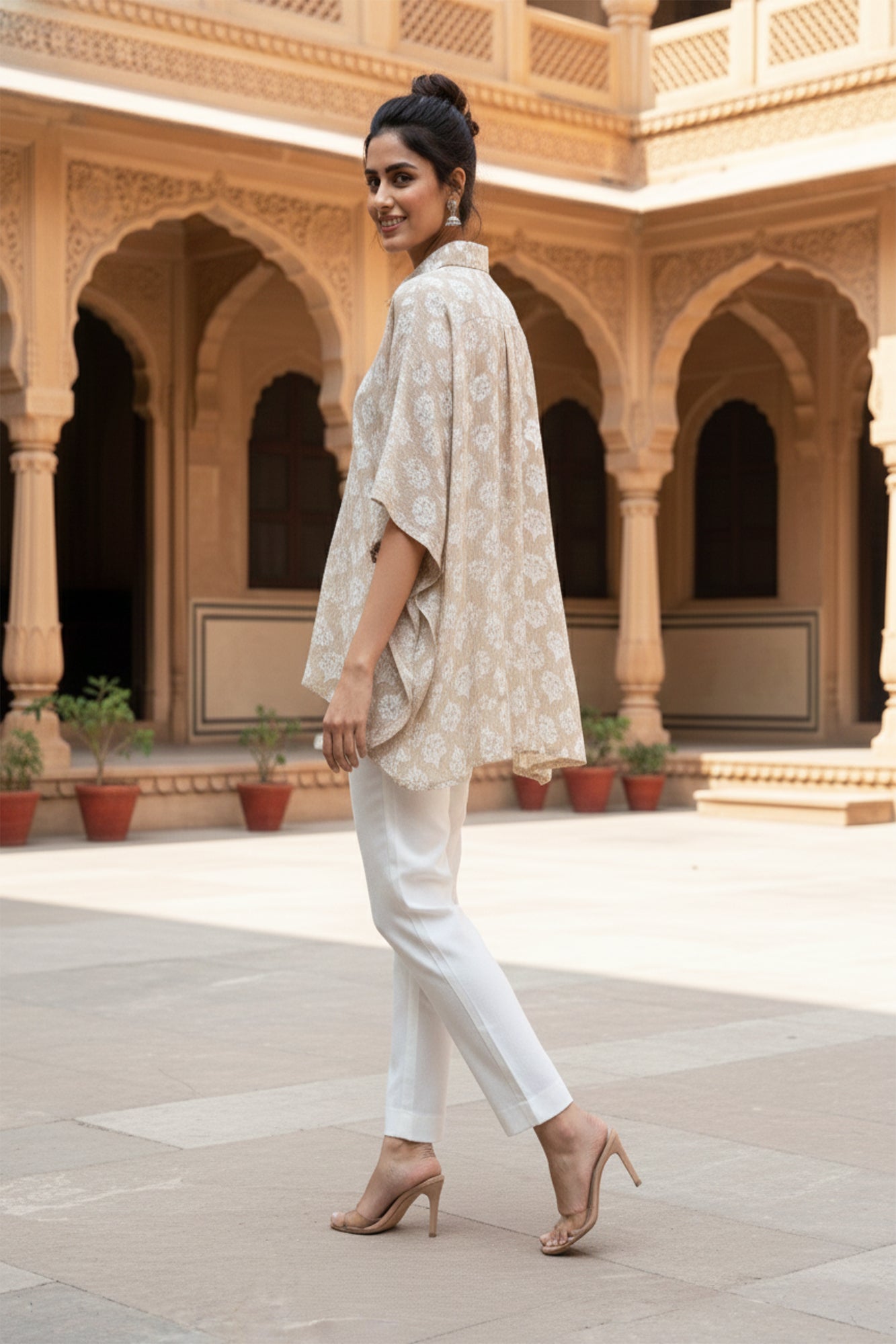 Kashish Brown Square Shirt