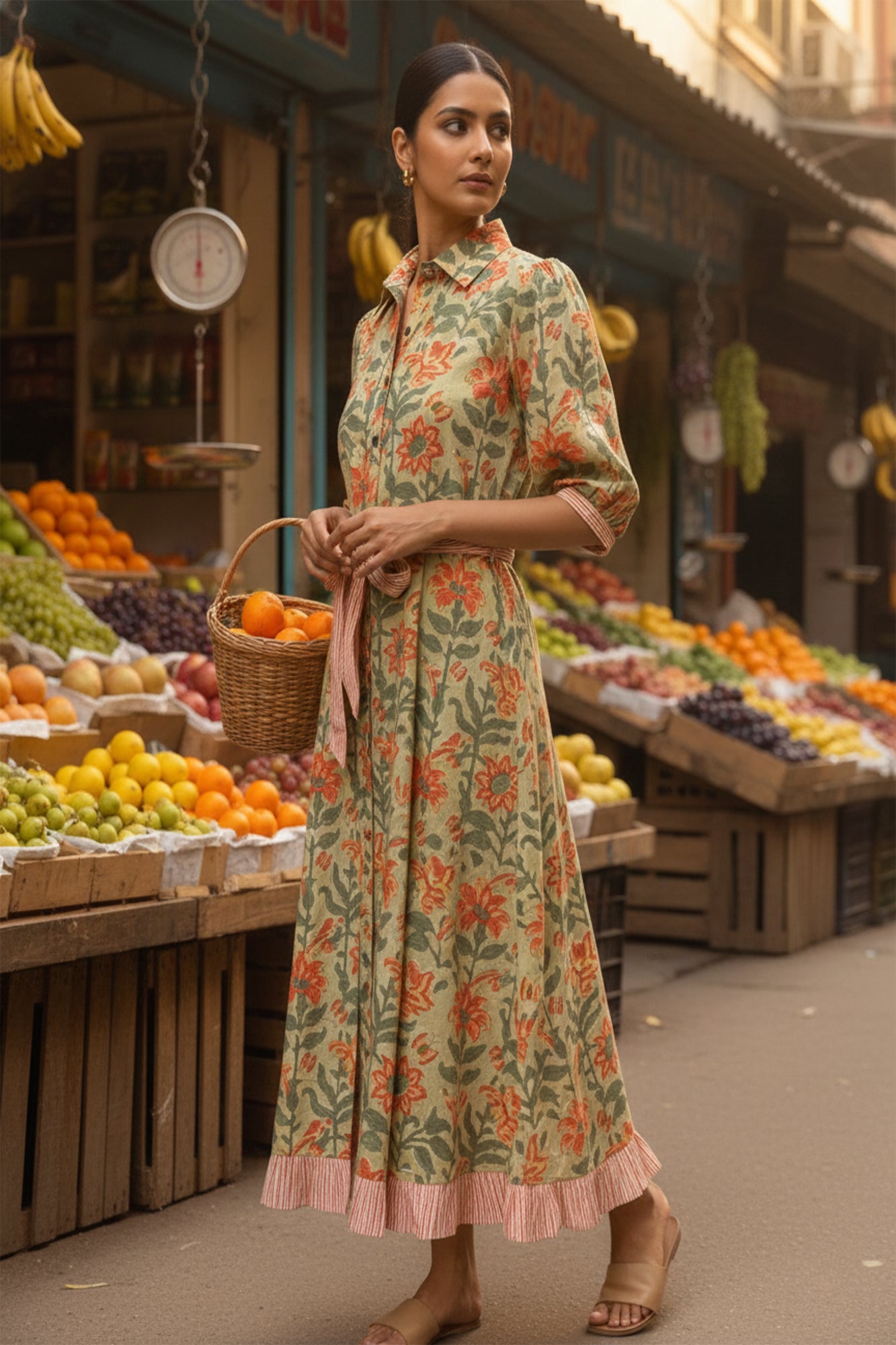 Orange Blossom Frill Dress