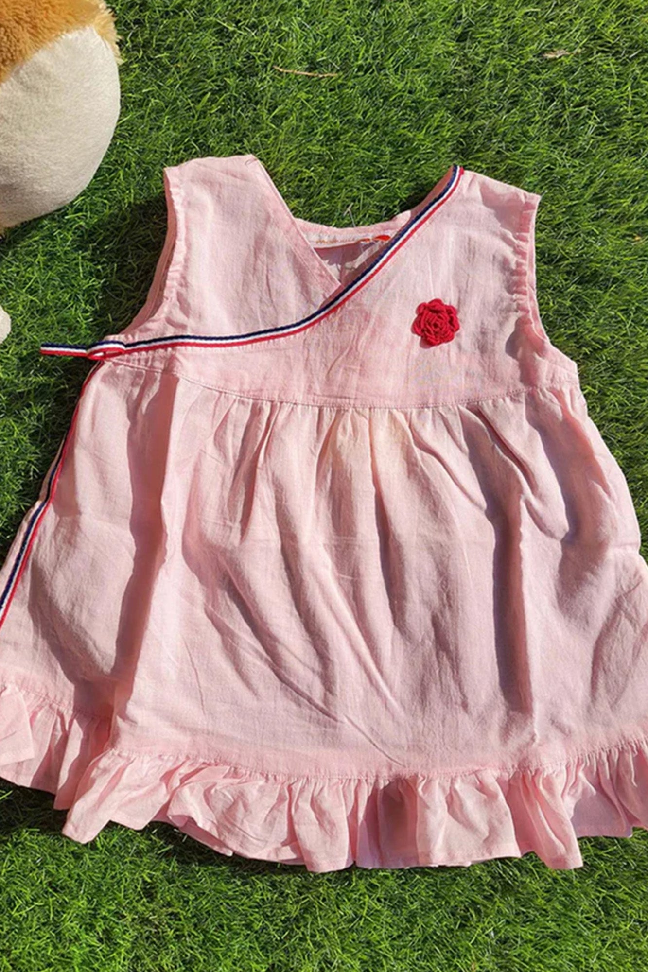 Pink Embroidered Infant Girl Frock