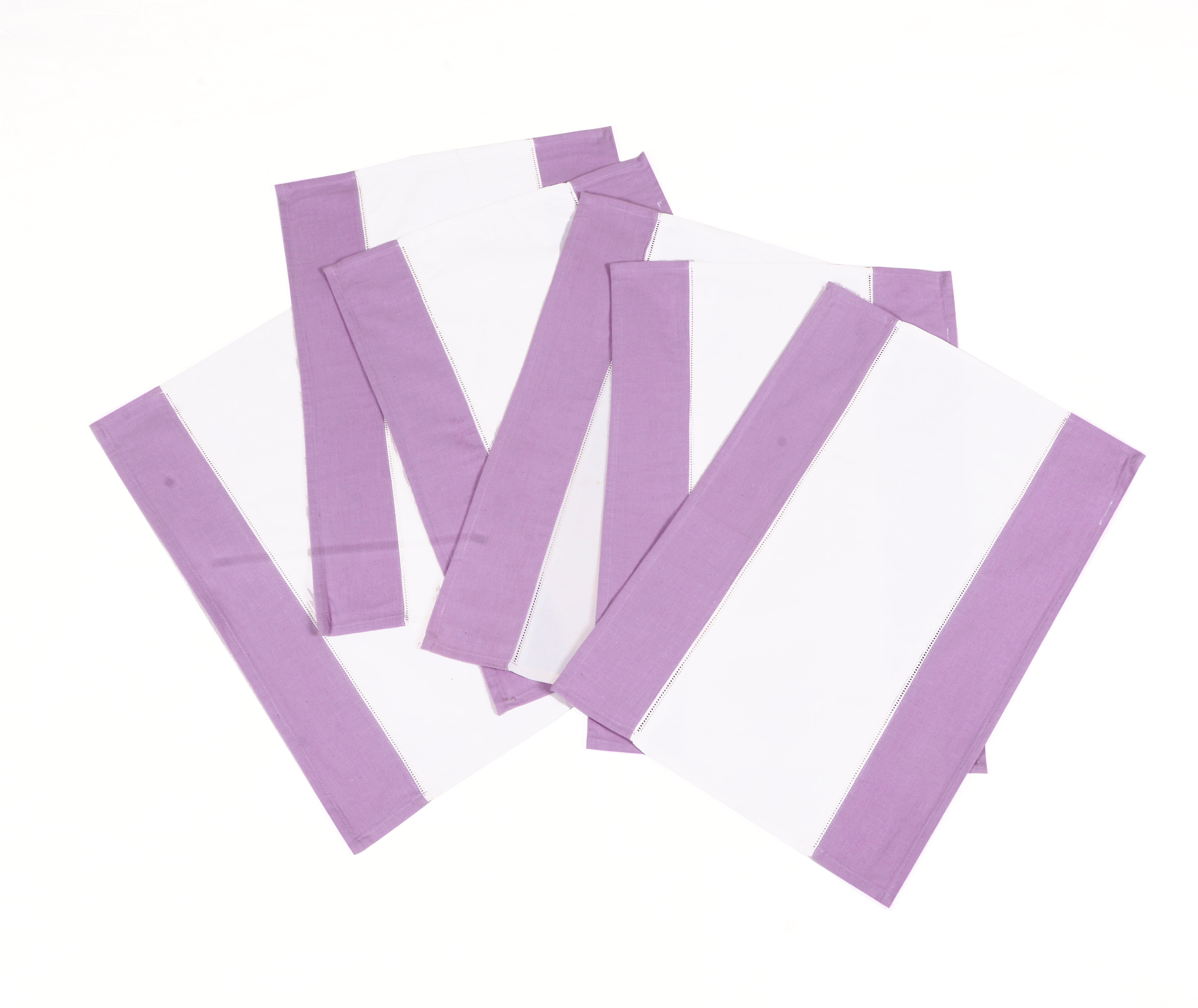 Purple/White - Placemat Set S/6