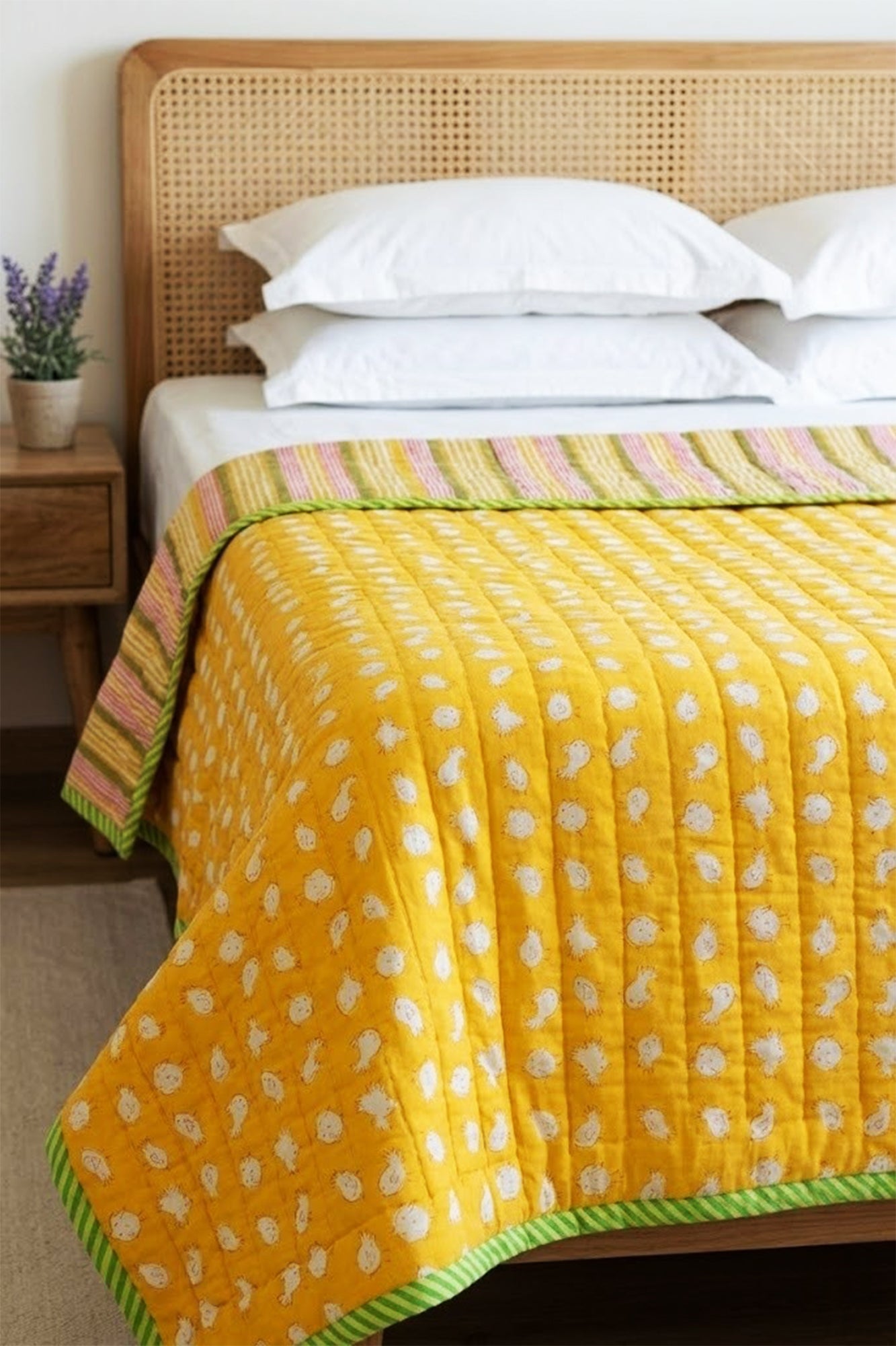 Yellow Chirpy Kids Quilt Pair of 2