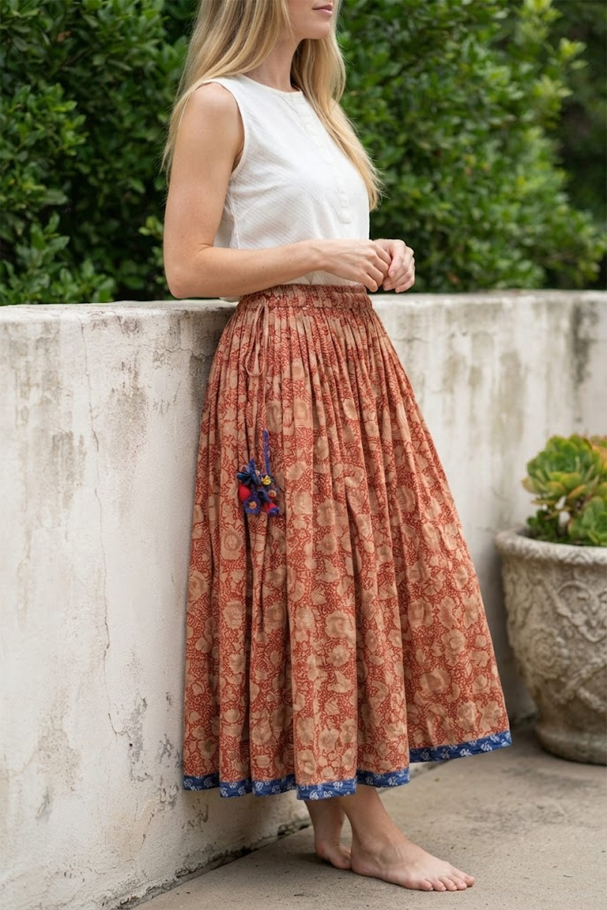 Seher Tarang-Rust Edit Skirt