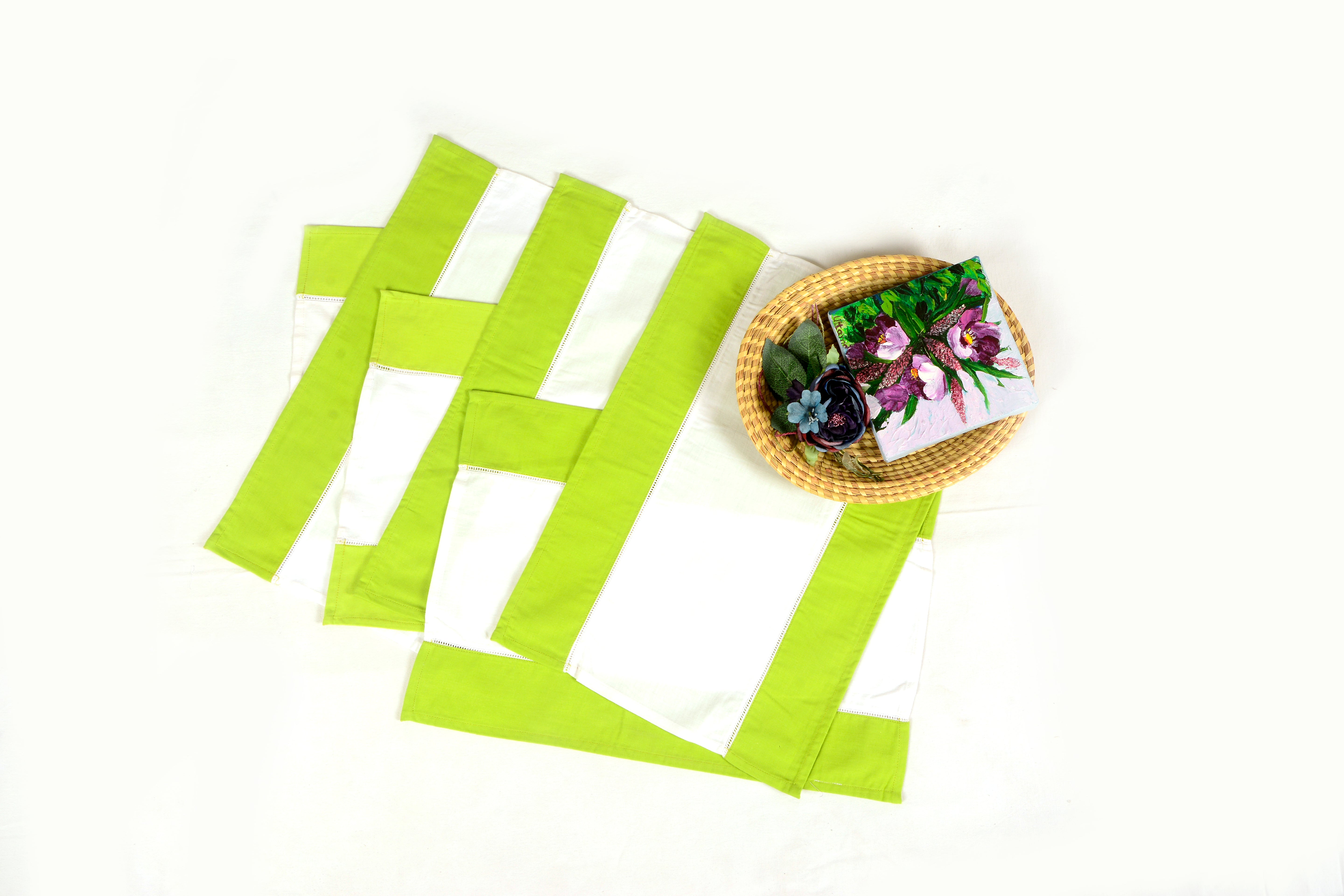 Lemon Green - Mat & Napkin Set S/6