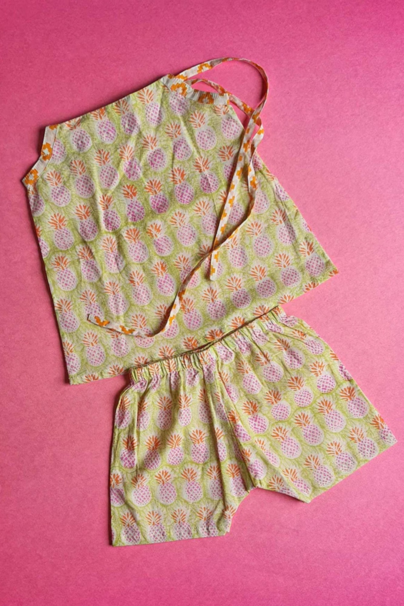 Green Pine Dori Top With Shorts