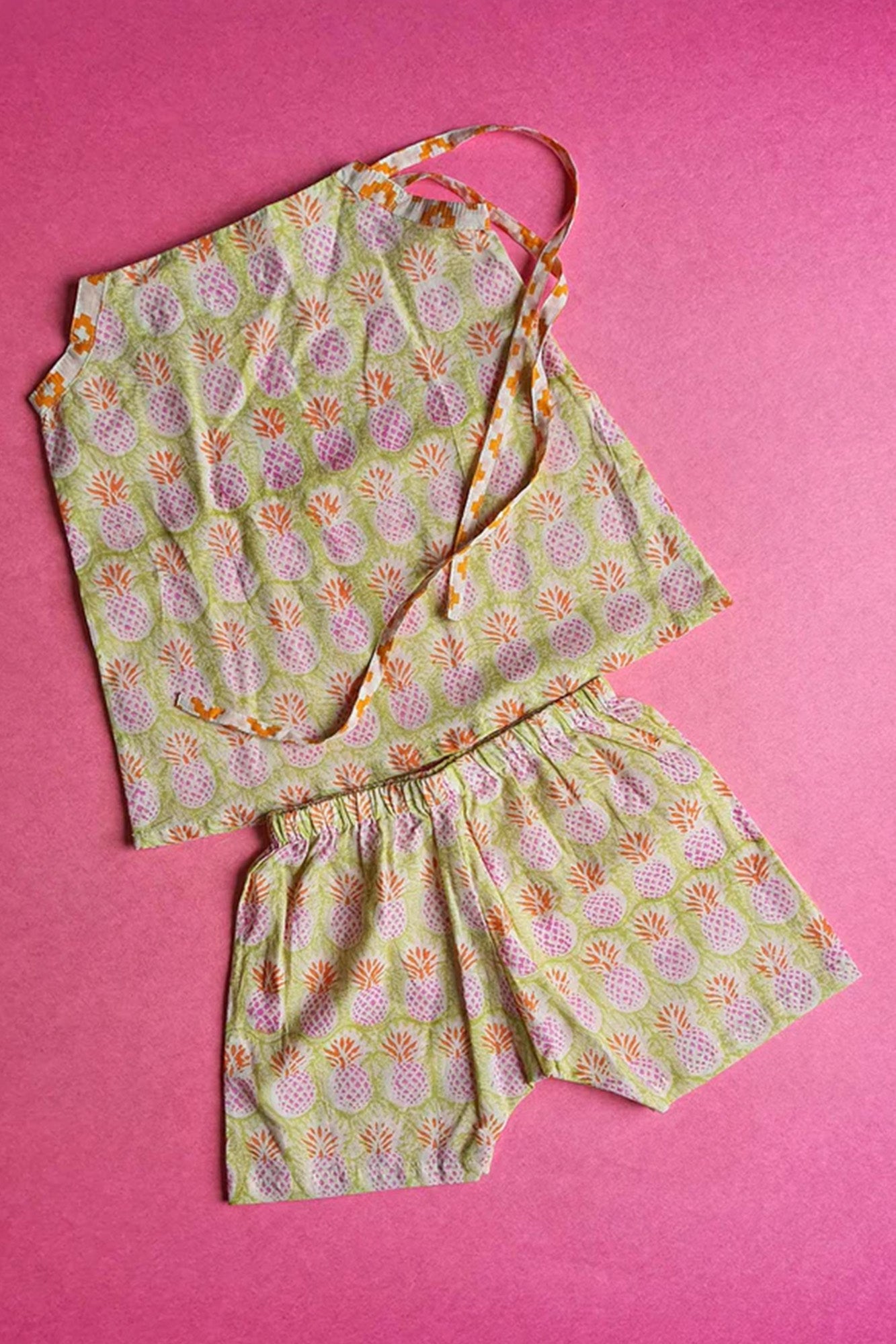 Green Pine Dori Top With Shorts