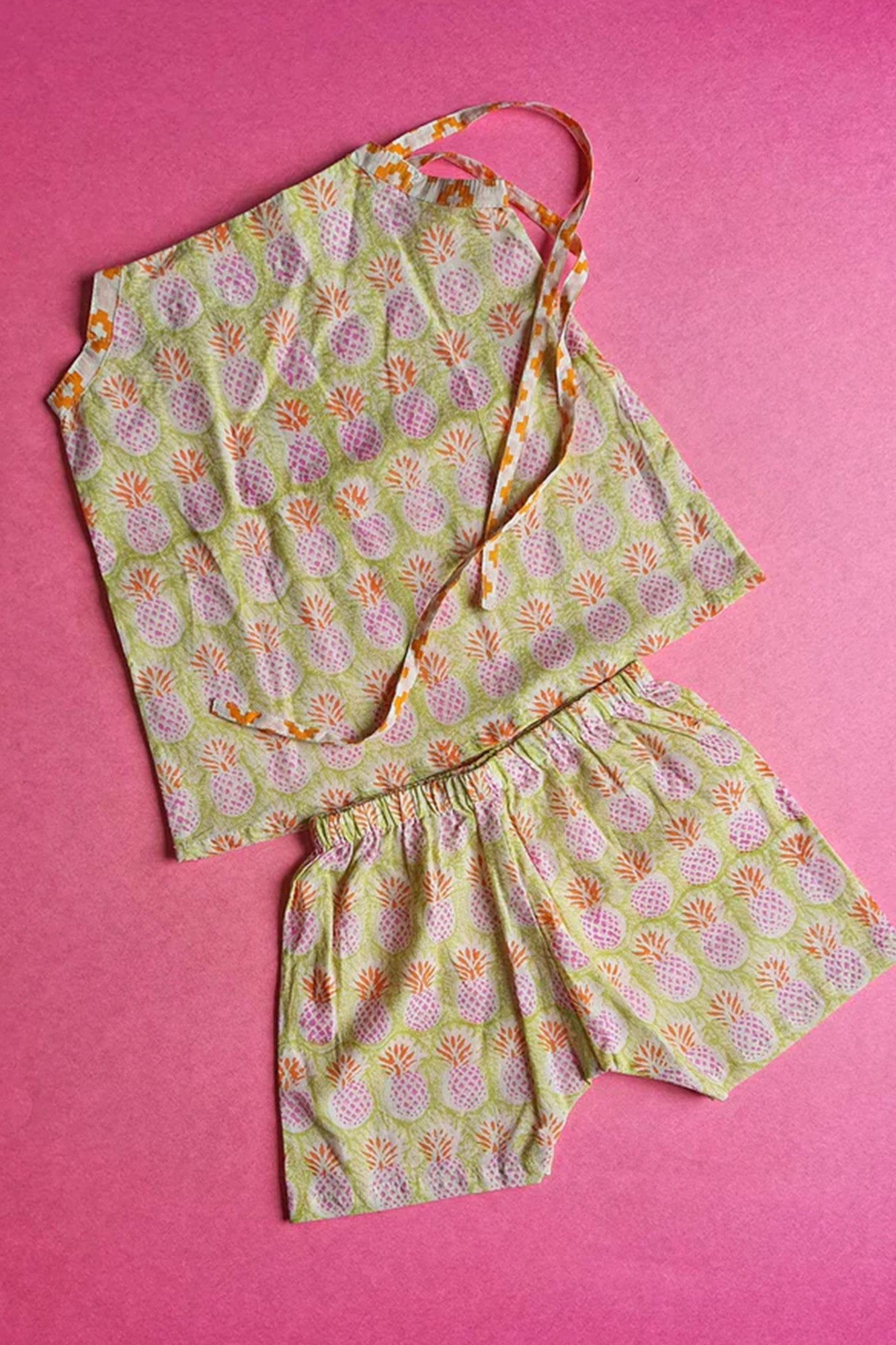 Green Pine Dori Top With Shorts